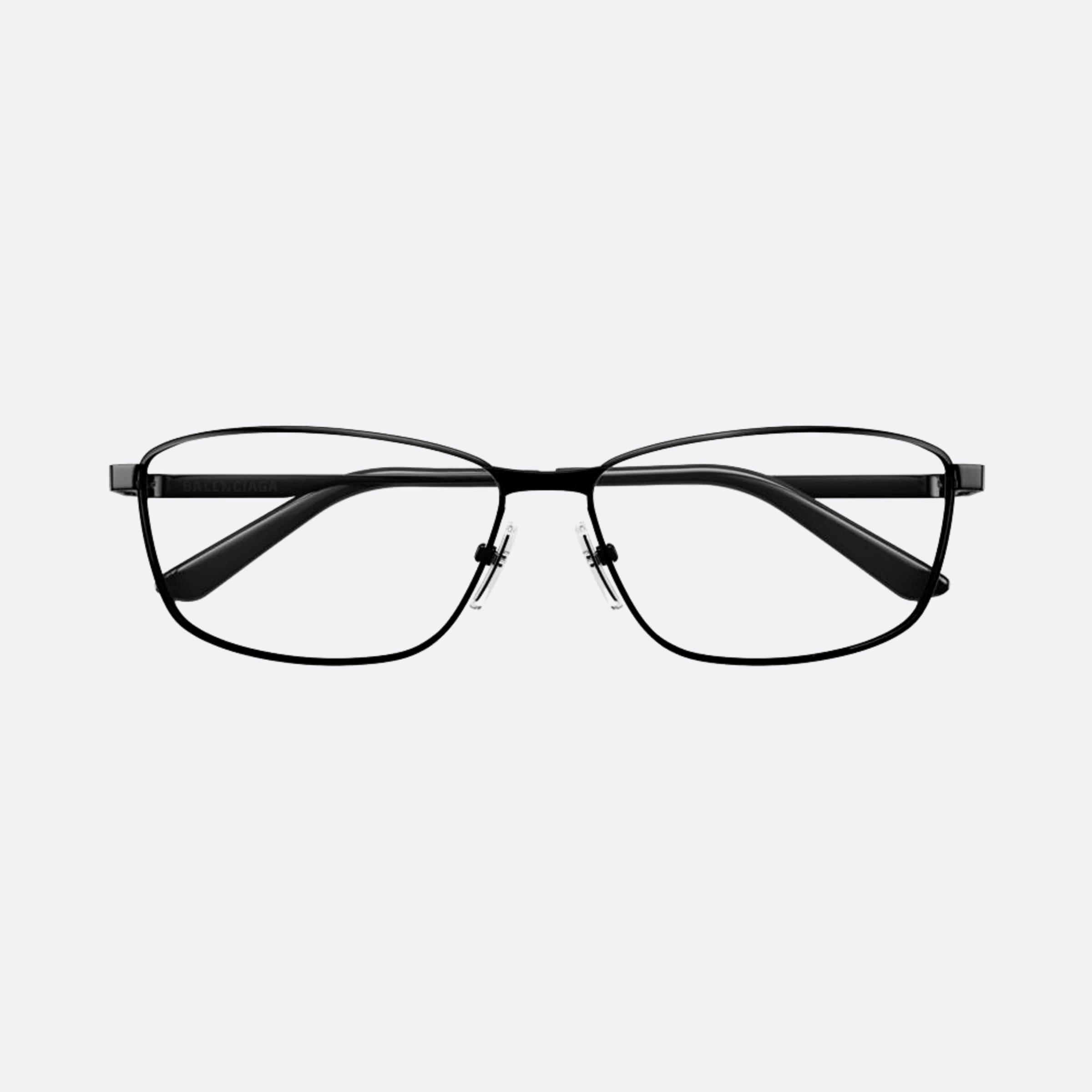 Balenciaga 61mm Black Geometric Man Eyeglasses - Main View