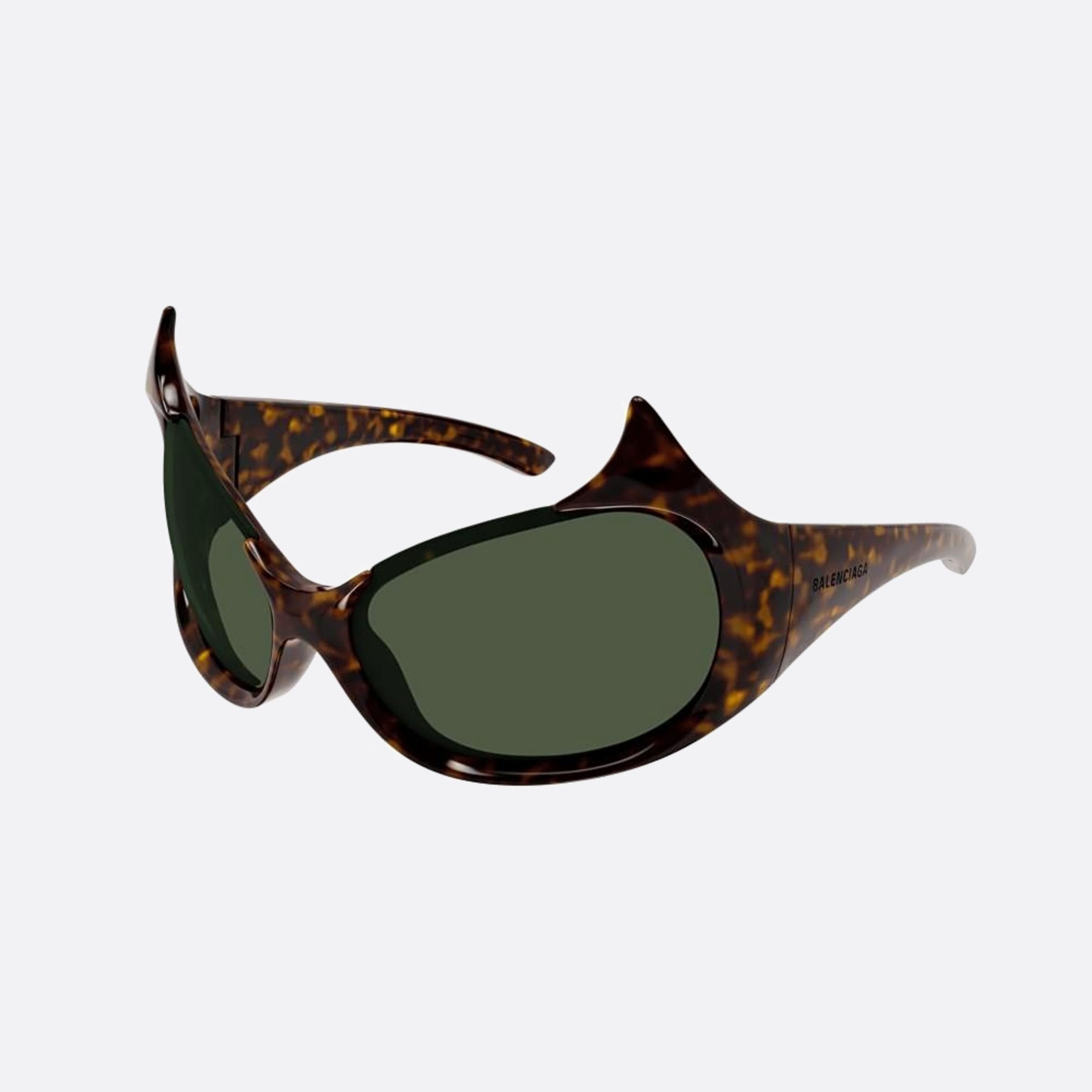 Balenciaga 71mm Havana Cat Eye Woman Sunglasses - Side View
