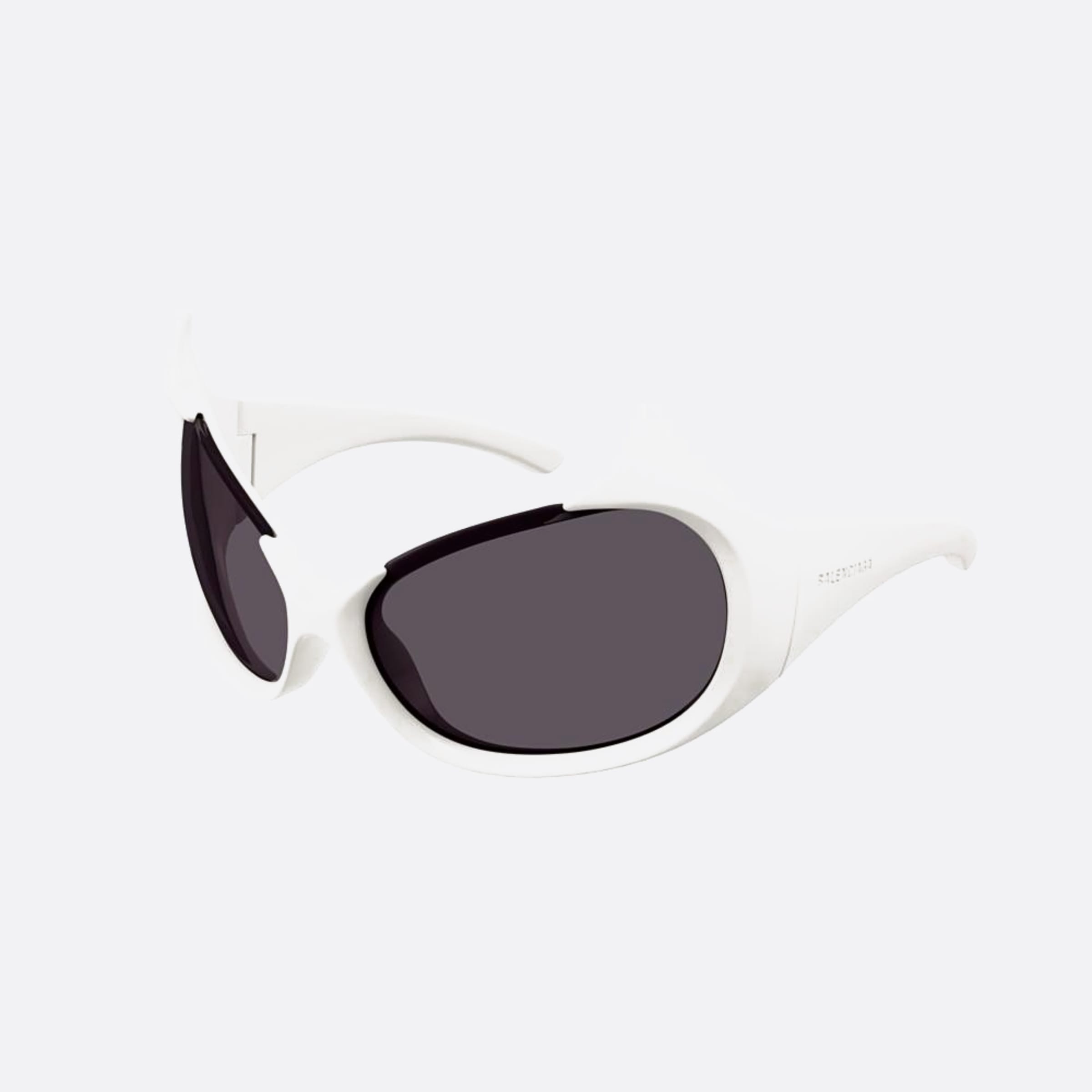 Balenciaga 71mm White Cat Eye Woman Sunglasses - Side View