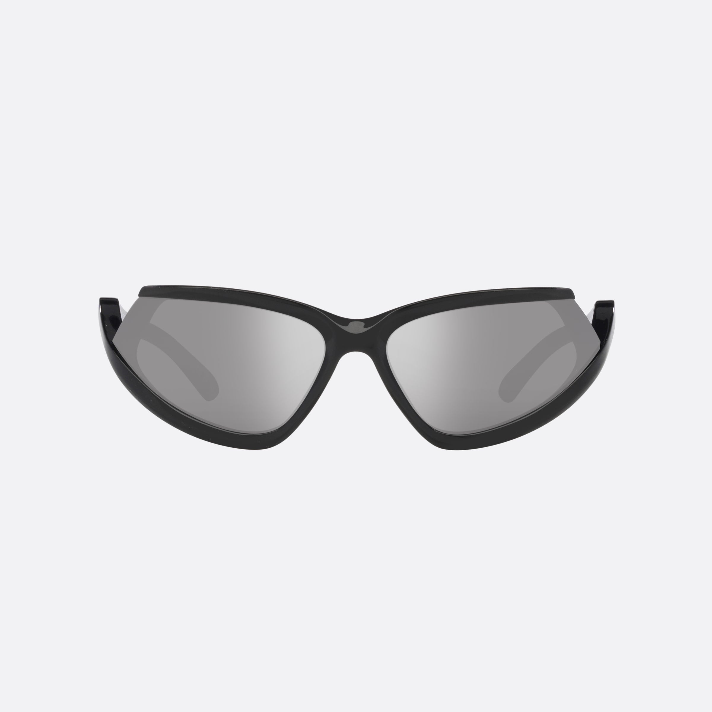Balenciaga 71mm Black Rectangle Unisex Sunglasses - Side View
