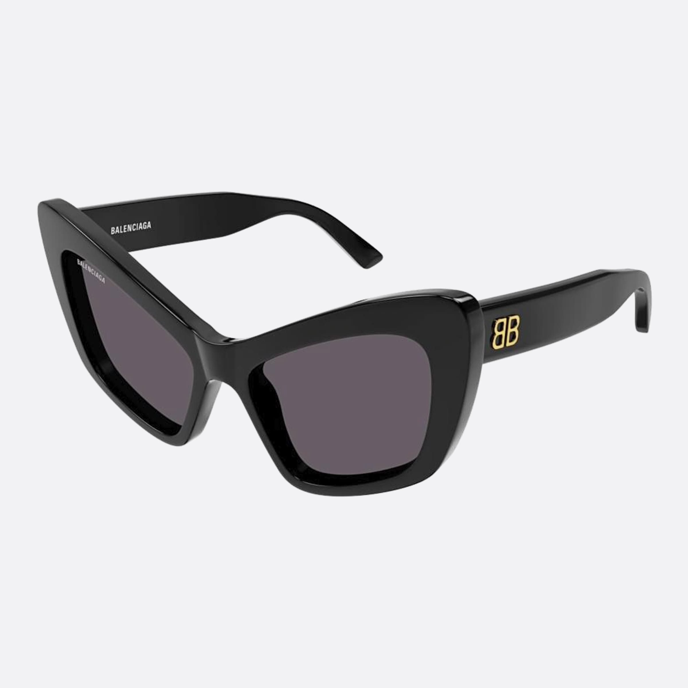 Balenciaga 58mm Black Cat Eye Woman Sunglasses - Side View