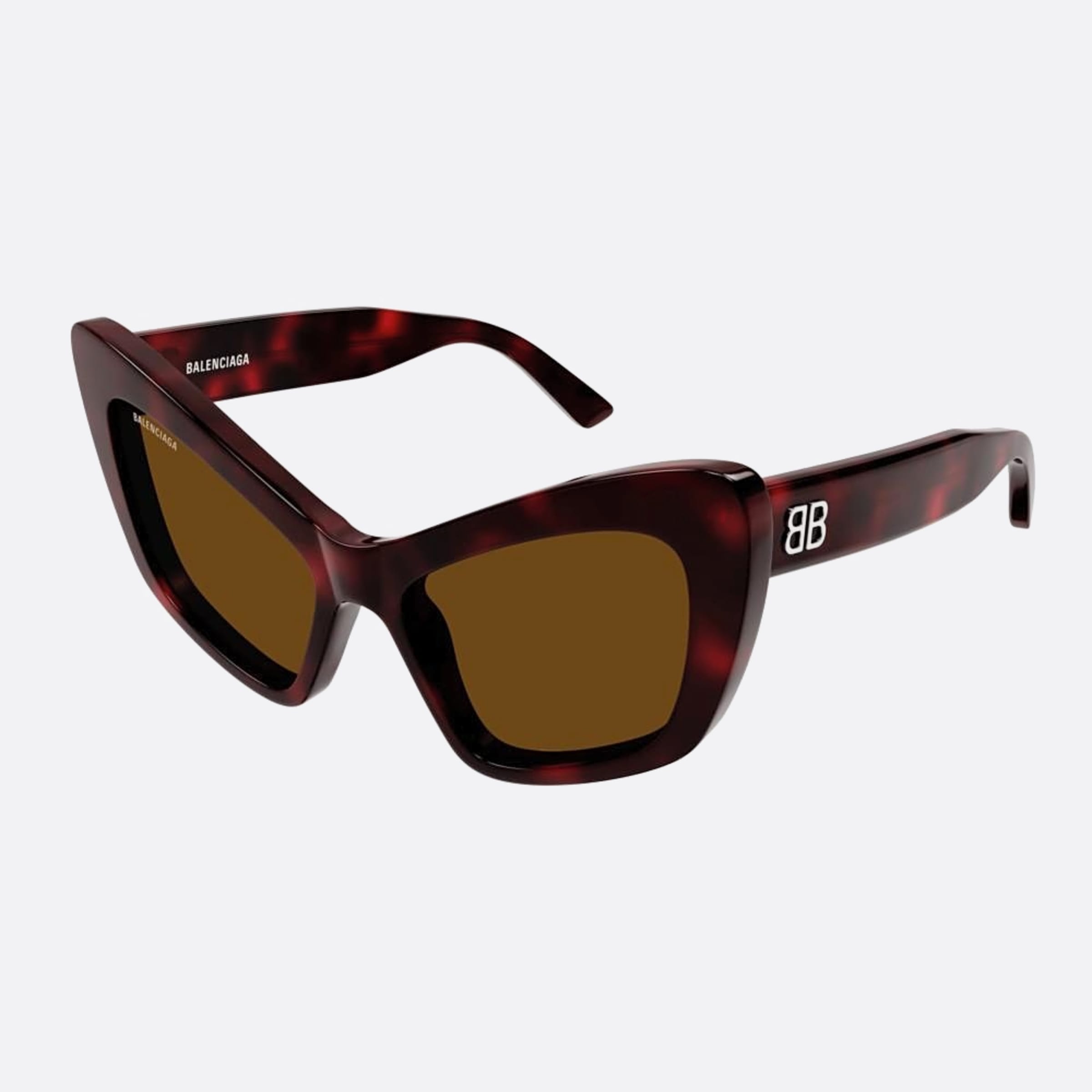 Balenciaga 58mm Havana Cat Eye Woman Sunglasses - Side View