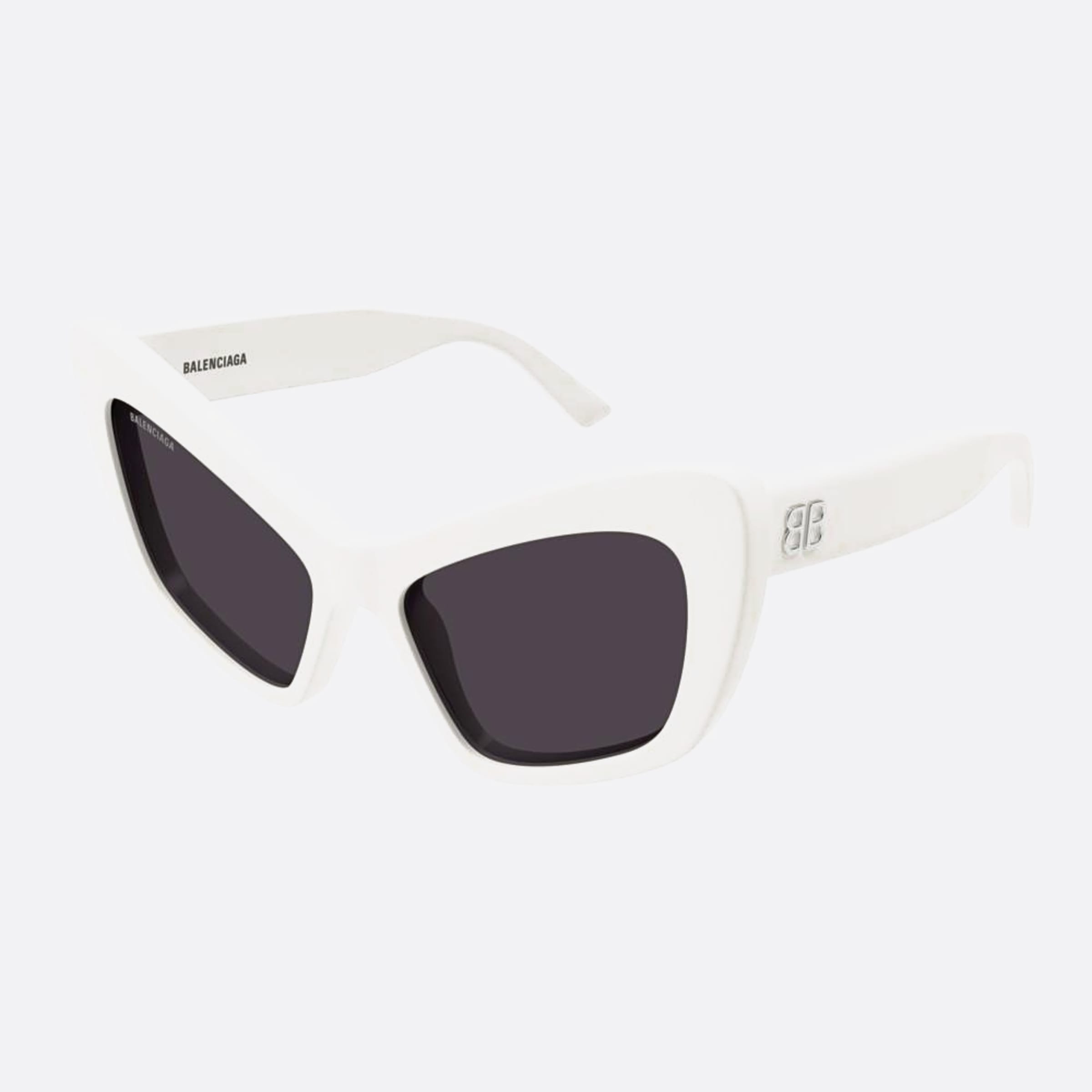 Balenciaga 58mm White Cat Eye Woman Sunglasses - Side View