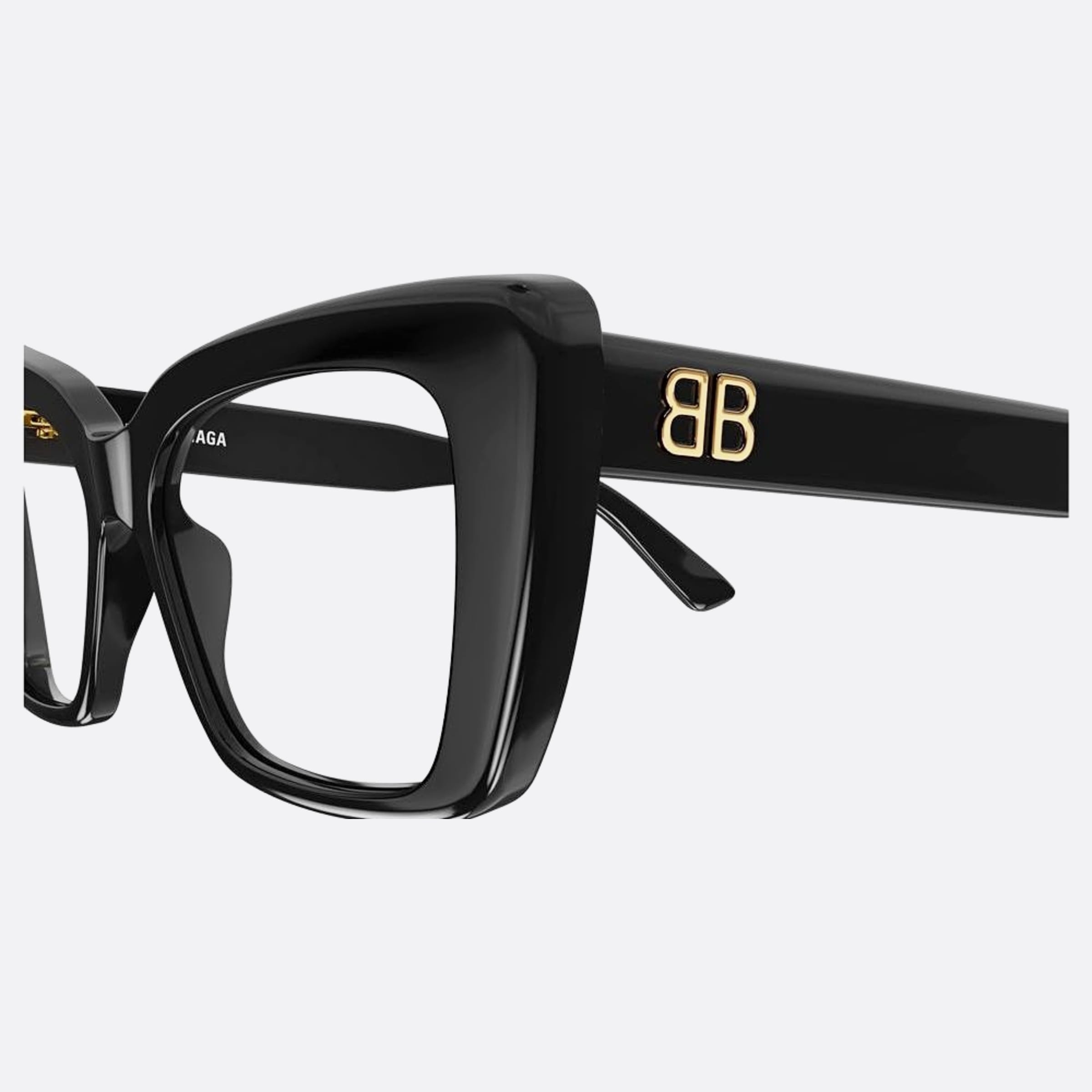 Balenciaga 52mm Black Butterfly Woman Eyeglasses - Detail View