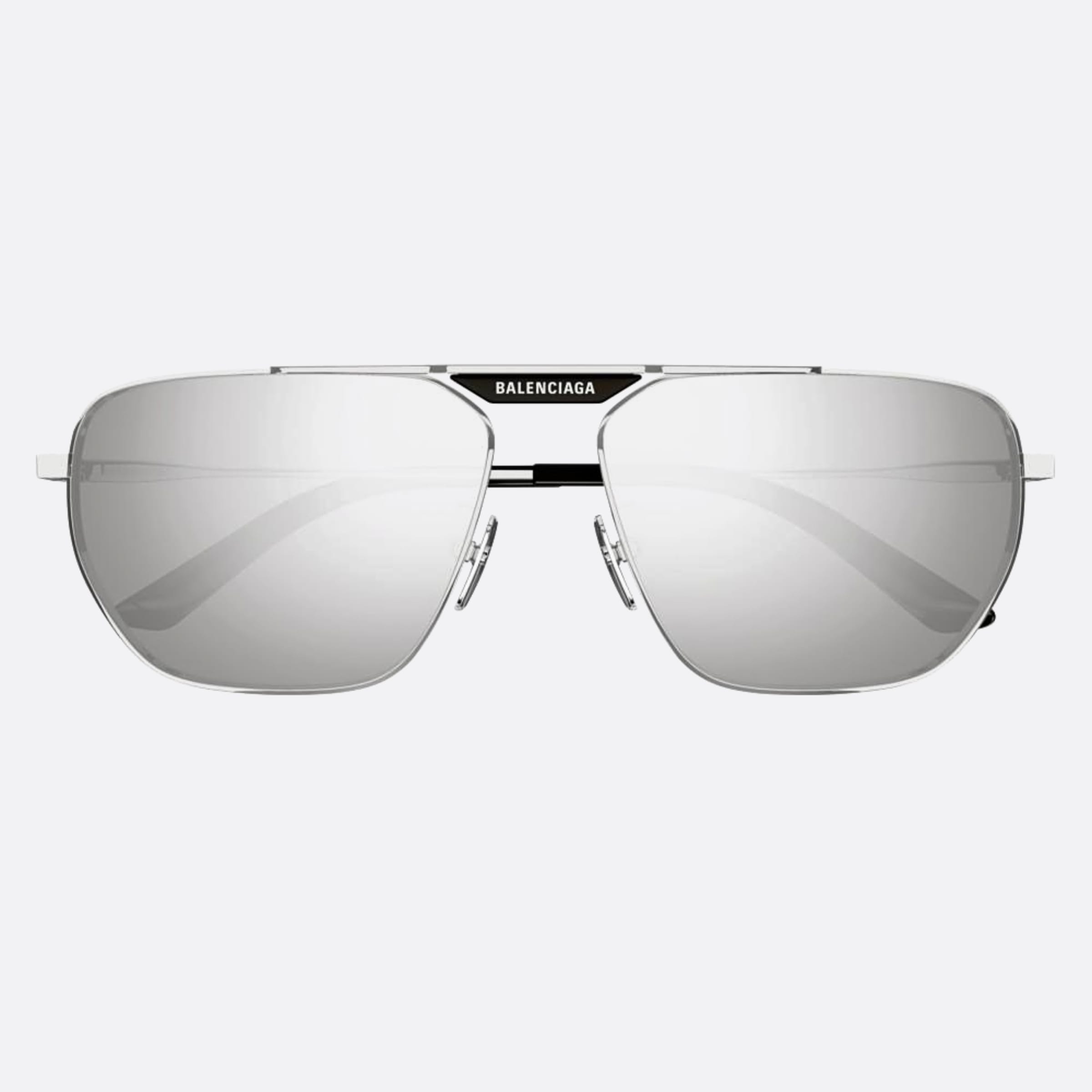 Balenciaga 61mm Bb0298sa Silver Squared Man Sunglasses - Main View