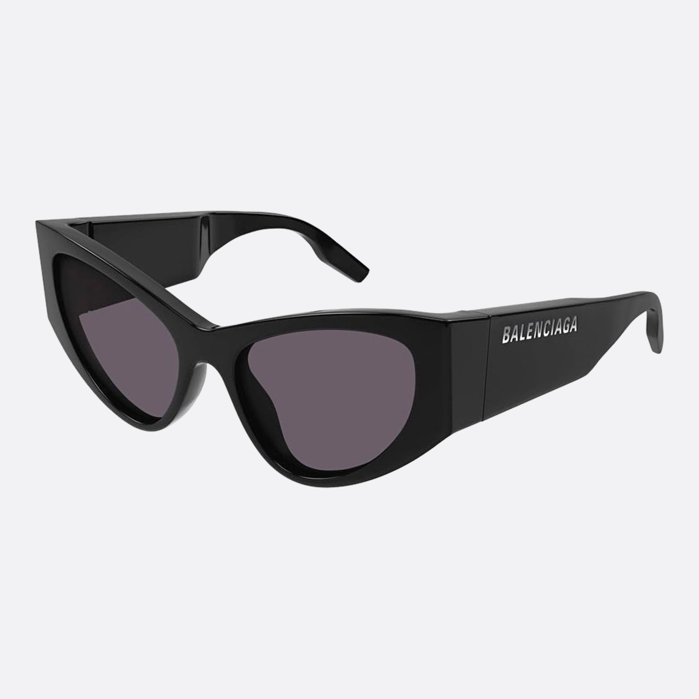 Balenciaga 56mm Black Cat Eye Women Sunglasses - Side View