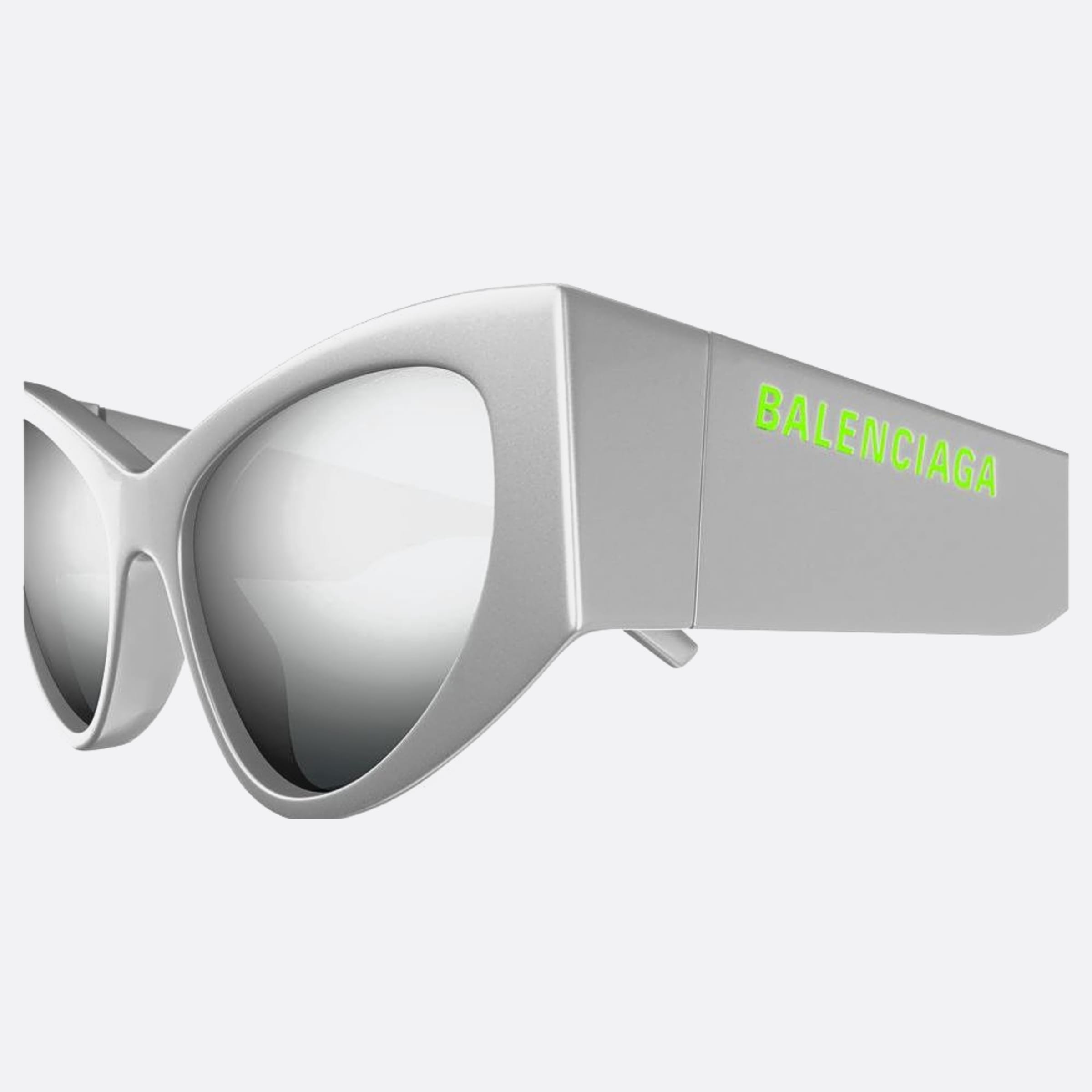 Balenciaga 56mm Silver Cat Eye Women Sunglasses - Detail View