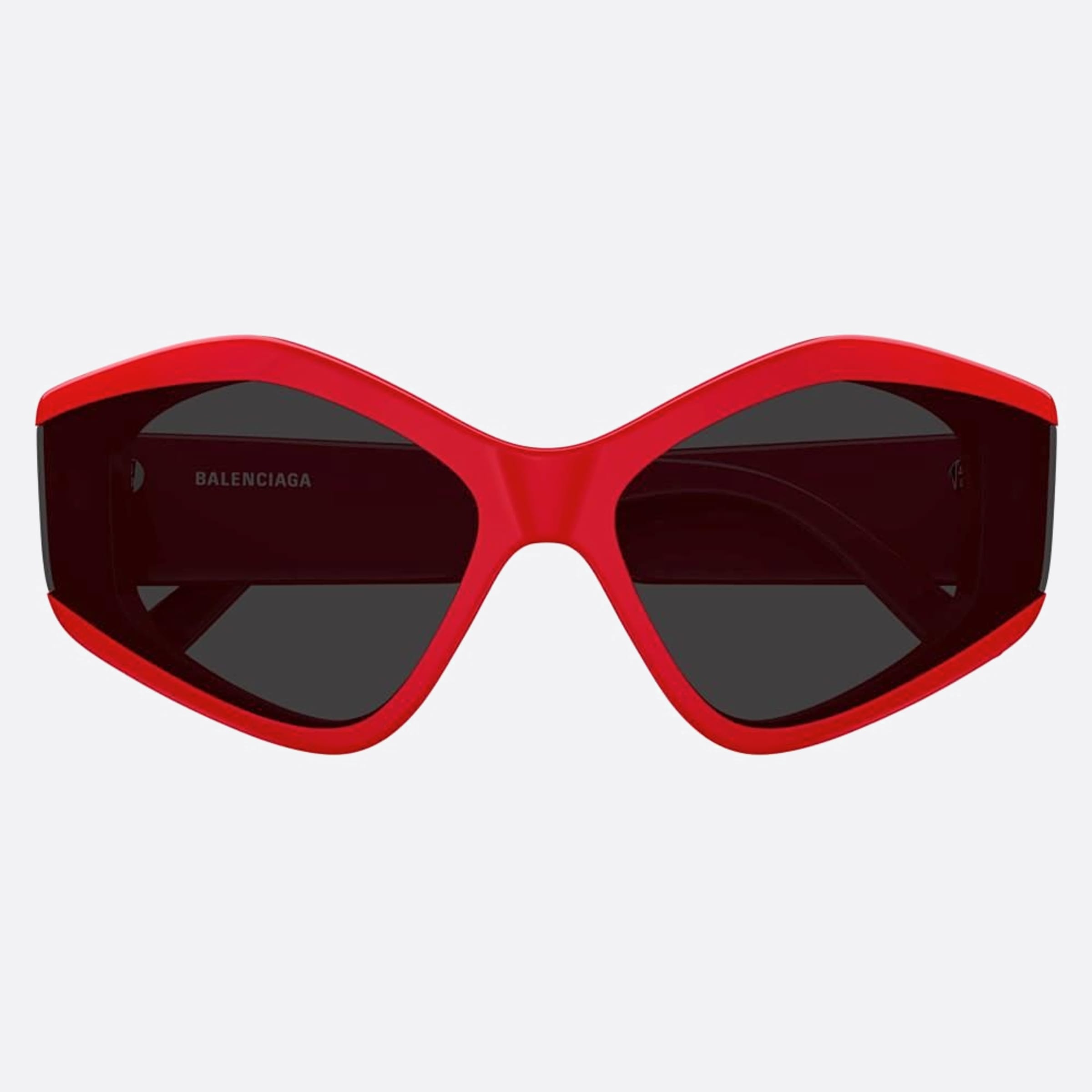 Balenciaga 66mm Frm Red Geometric Woman Sunglasses - Main View