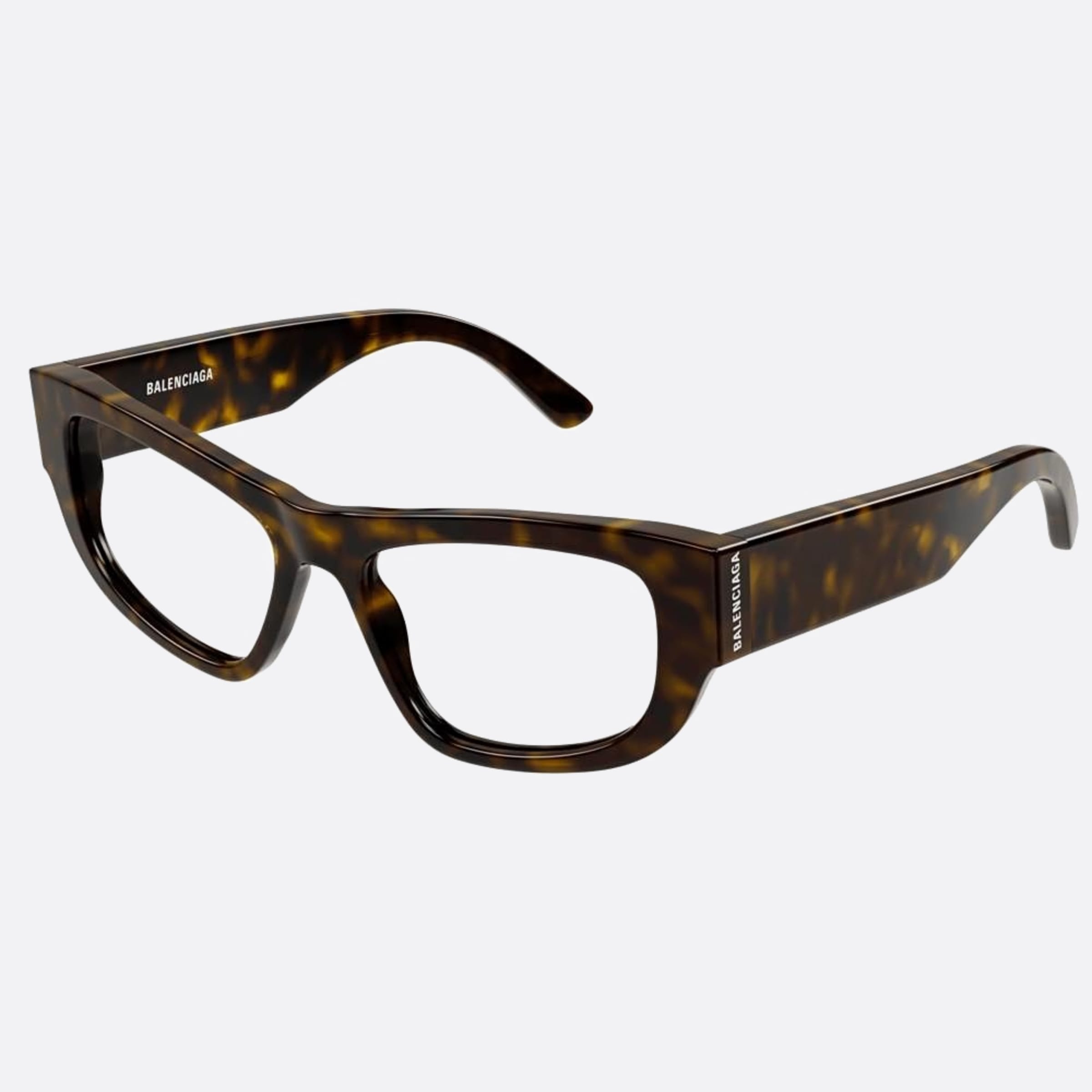 Balenciaga 53mm Havana Cat Eye Woman Eyeglasses - Side View