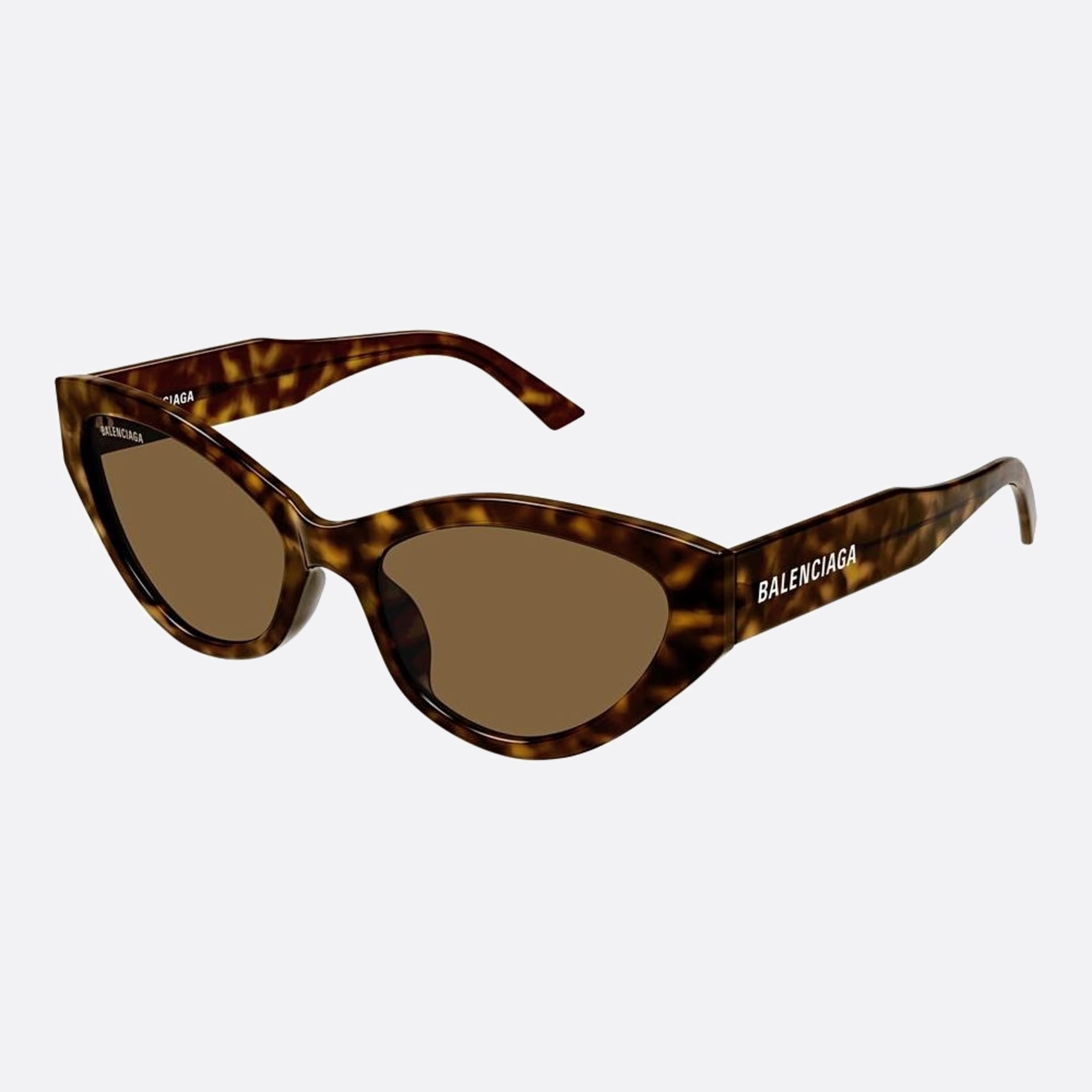 Balenciaga 57mm Havana Cat Eye Woman Sunglasses - Side View