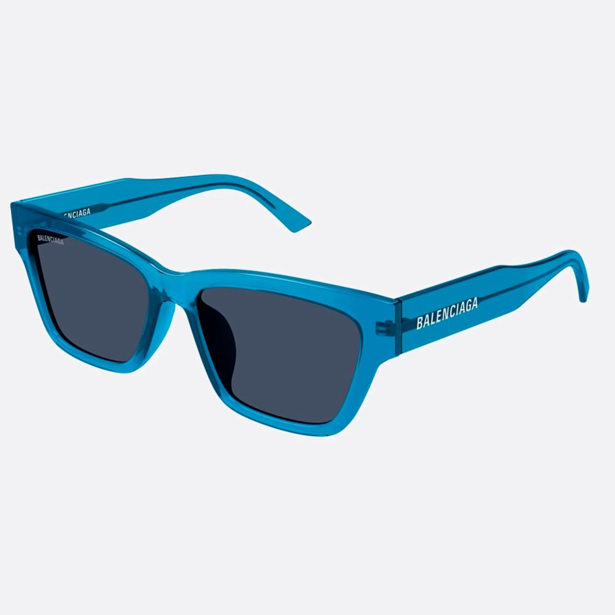 Balenciaga 56mm Bb0307sa Blue Squared Woman Sunglasses - Side View