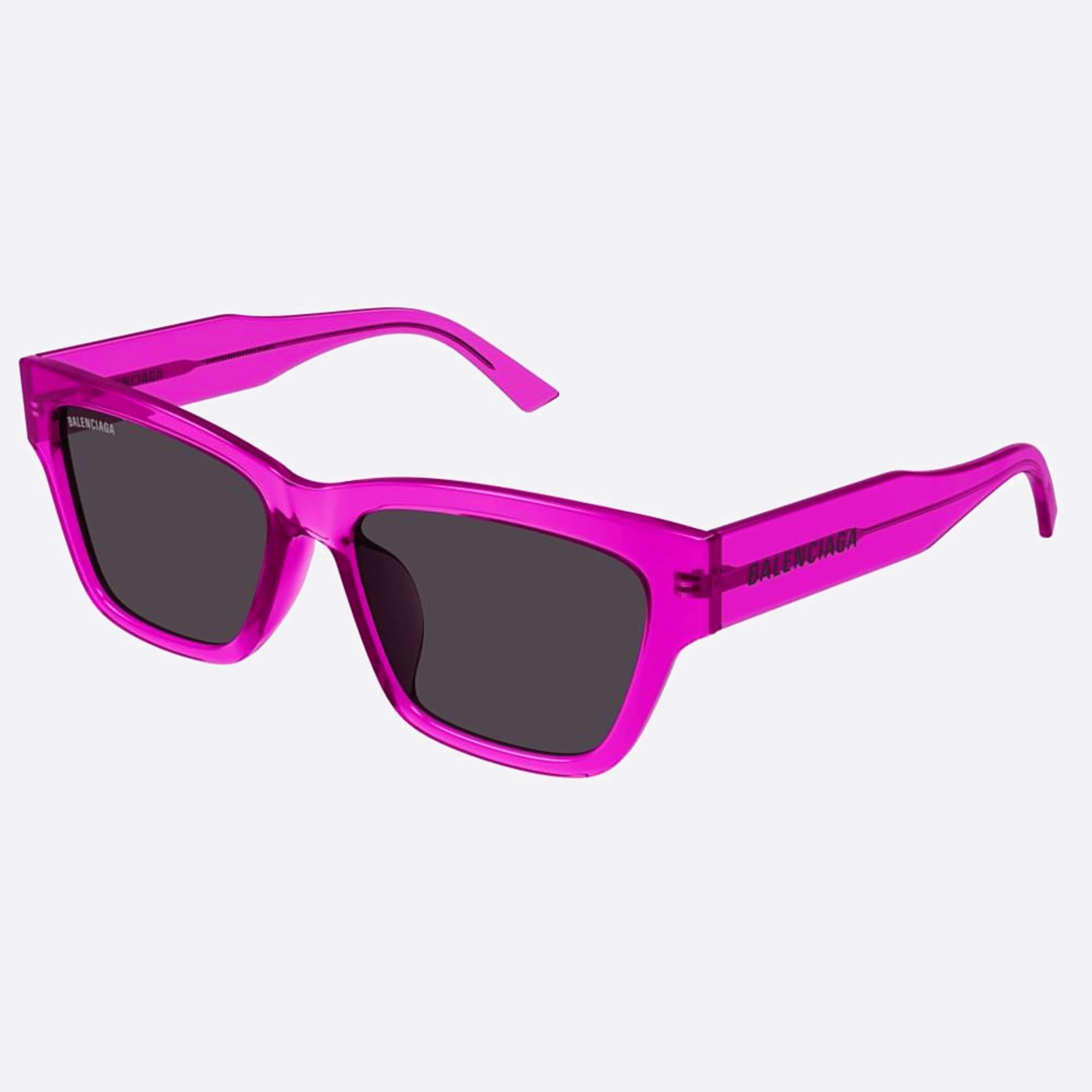 Balenciaga 56mm Bb0307sa Violet Squared Woman Sunglasses - Side View