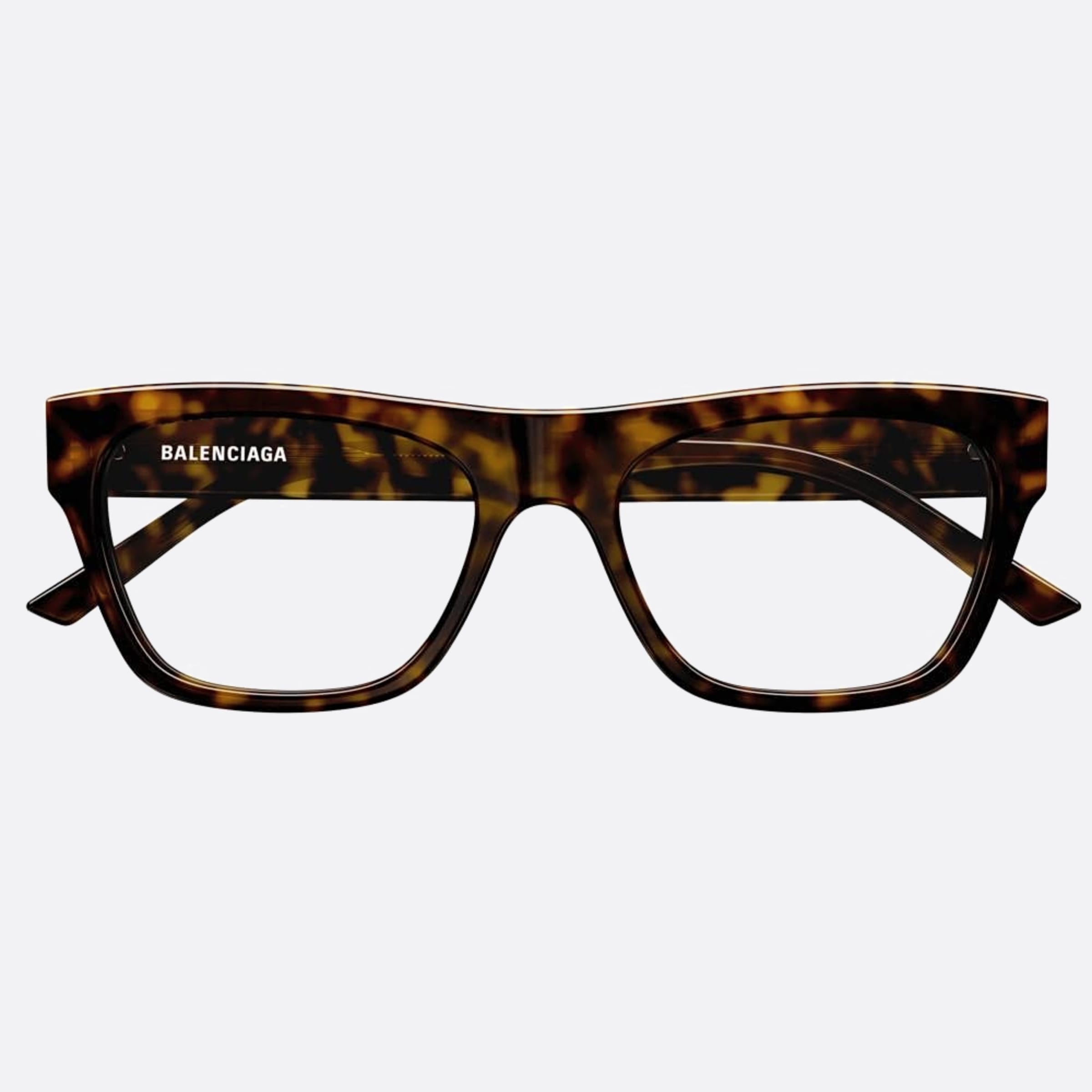 Balenciaga 54mm Havana Squared Unisex Eyeglasses - Main View