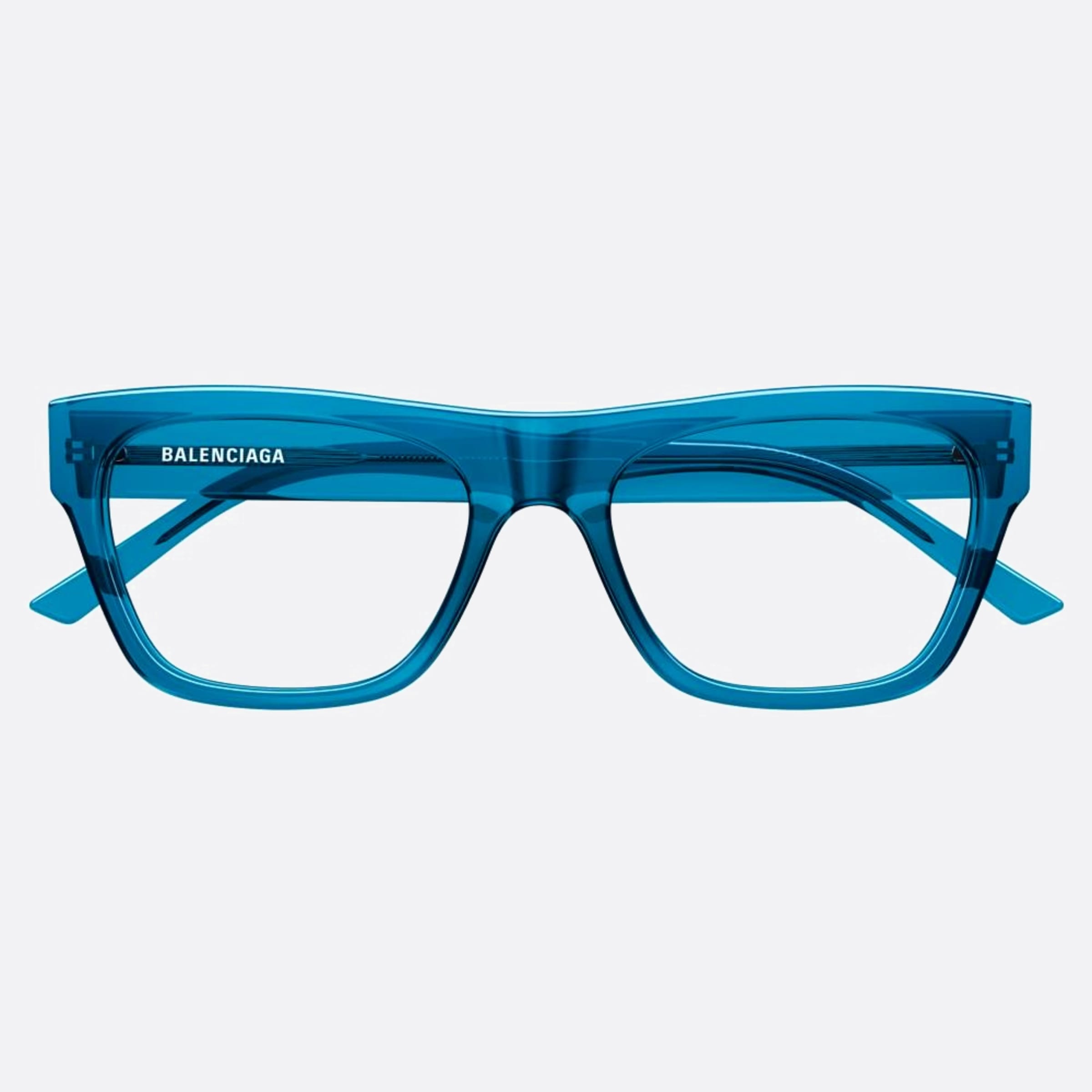 Balenciaga 54mm Blue Squared Unisex Eyeglasses - Main View