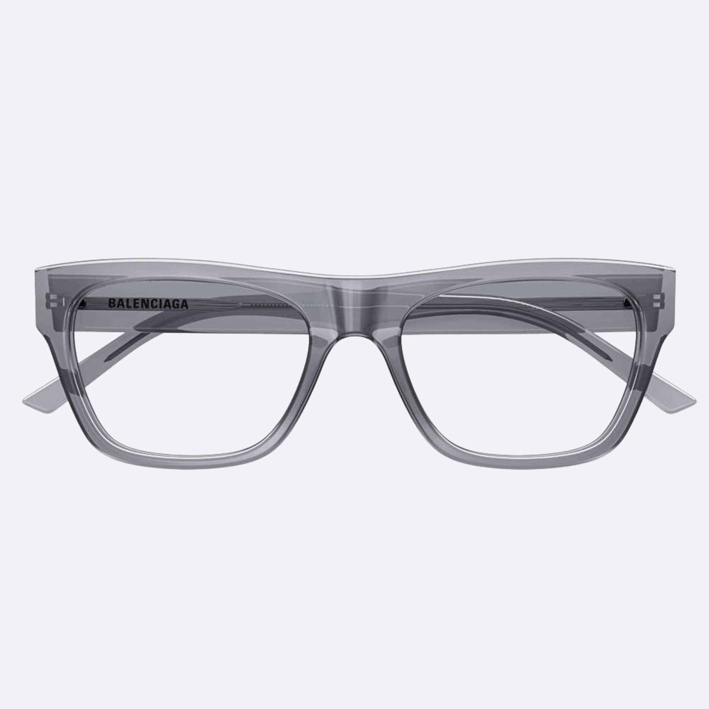 Balenciaga 54mm Grey Squared Unisex Eyeglasses - Main View
