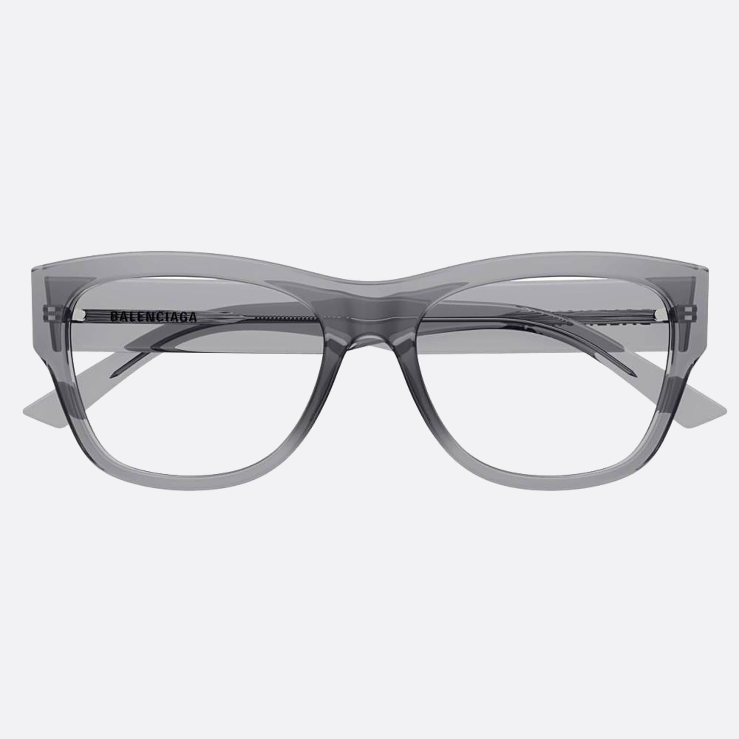 Balenciaga 54mm Grey Squared Unisex Eyeglasses - Main View