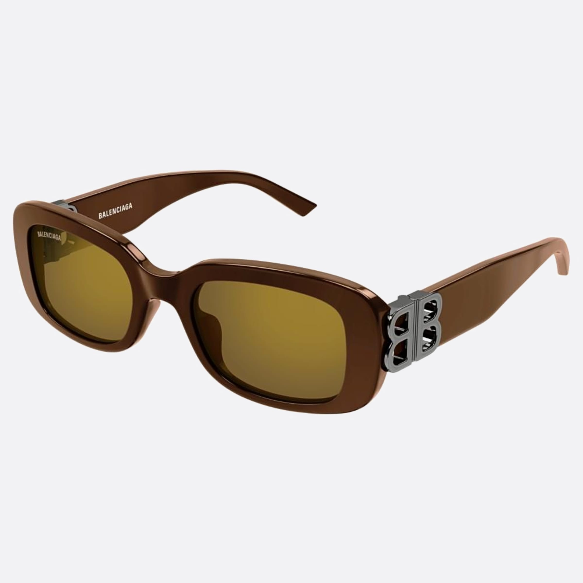 Balenciaga 53mm Bb0310sk Brown Squared Woman Sunglasses - Side View