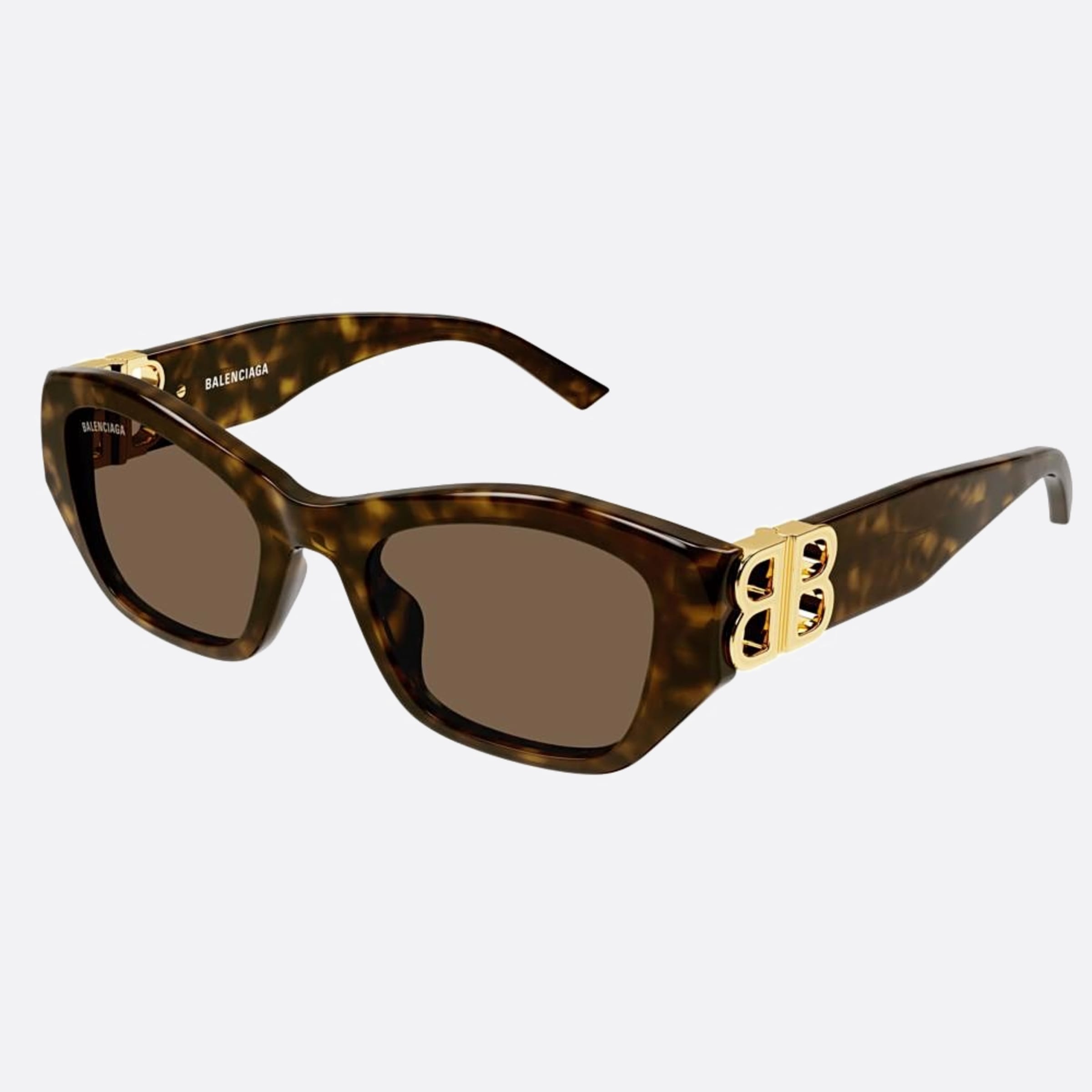 Balenciaga 53mm Bb0311sk Havana Squared Woman Sunglasses - Side View