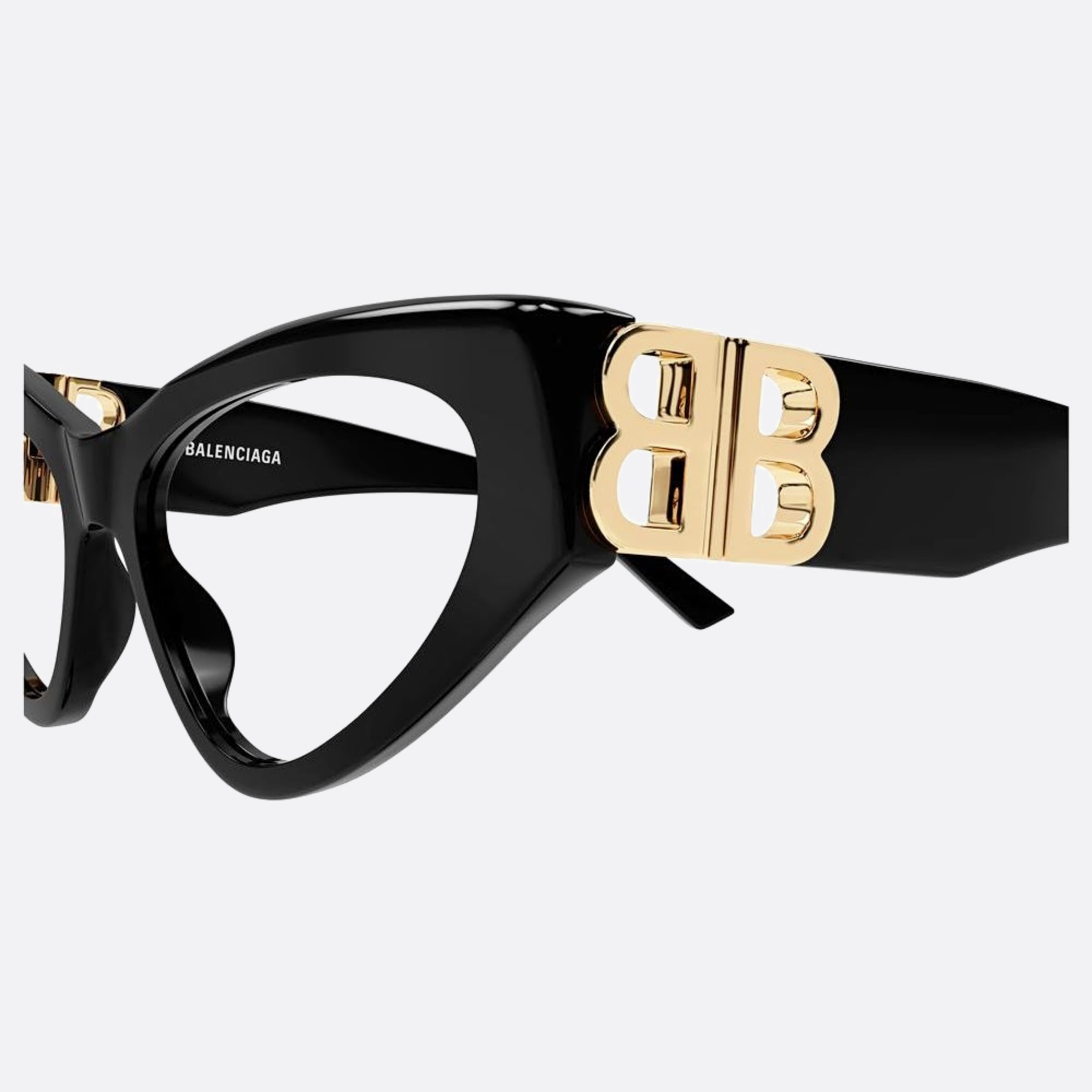 Balenciaga 54mm Black Cat Eye Woman Eyeglasses - Detail View