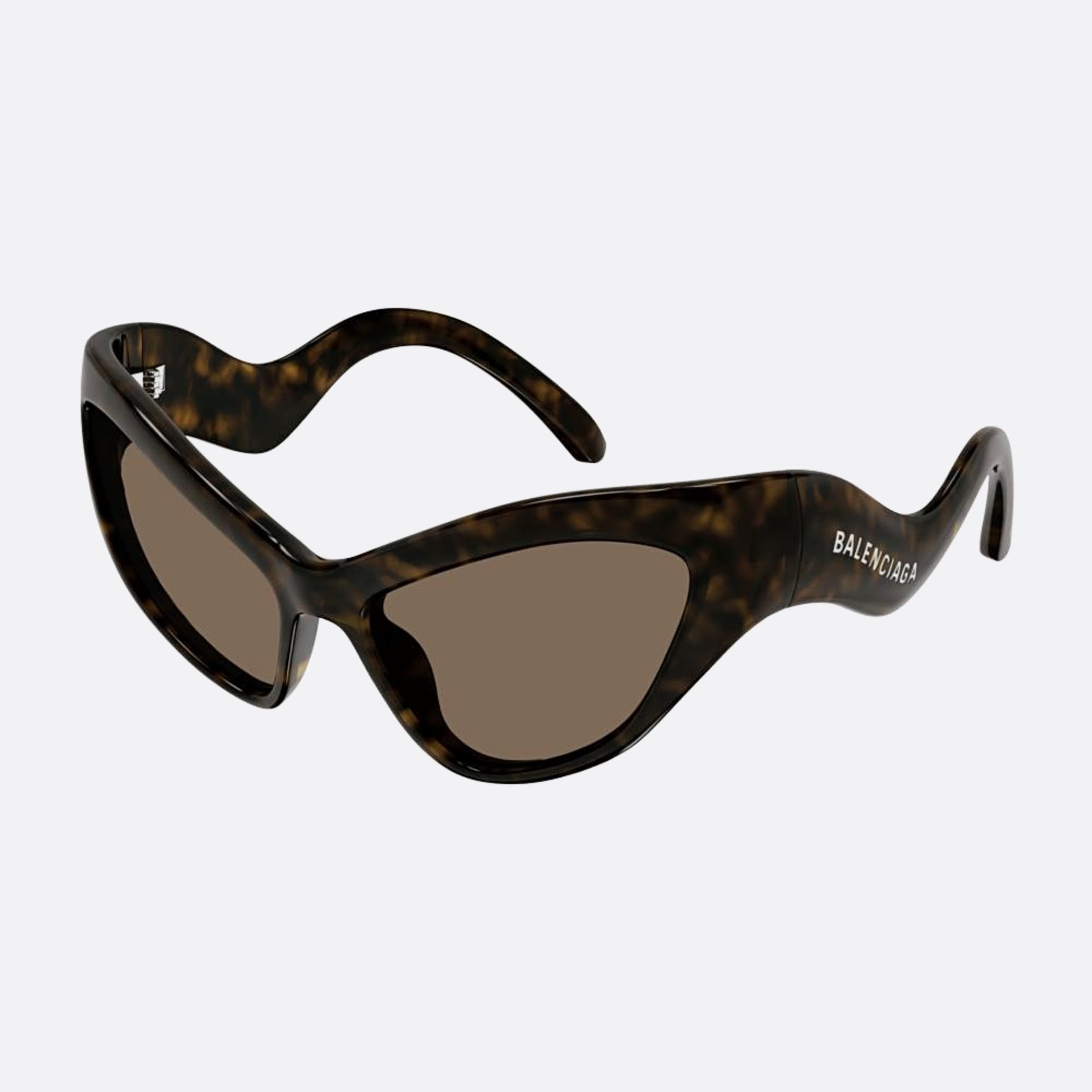 Balenciaga 59mm Havana Cat Eye Woman Sunglasses - Side View