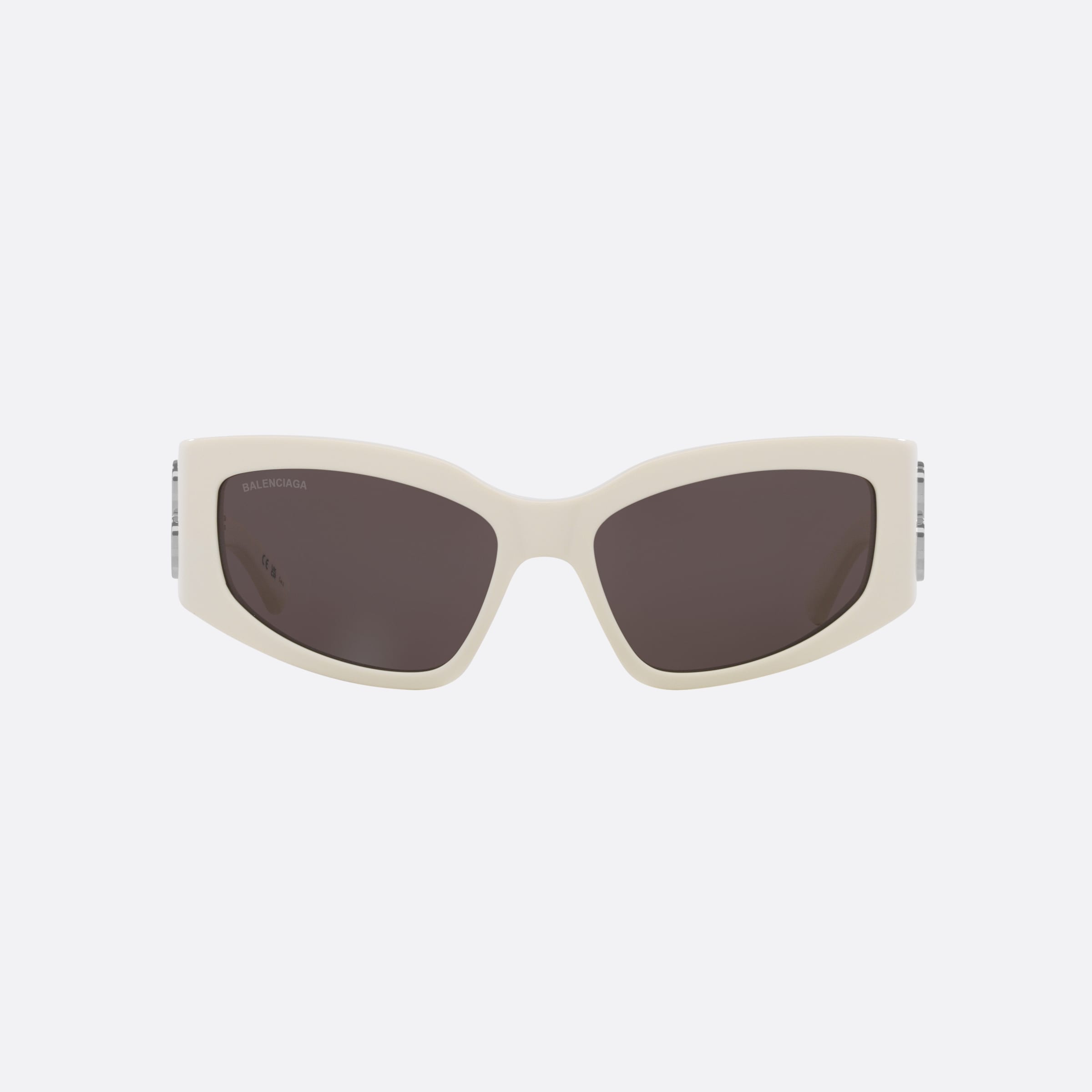 Balenciaga 57mm White Cat Eye Woman Sunglasses - Side View