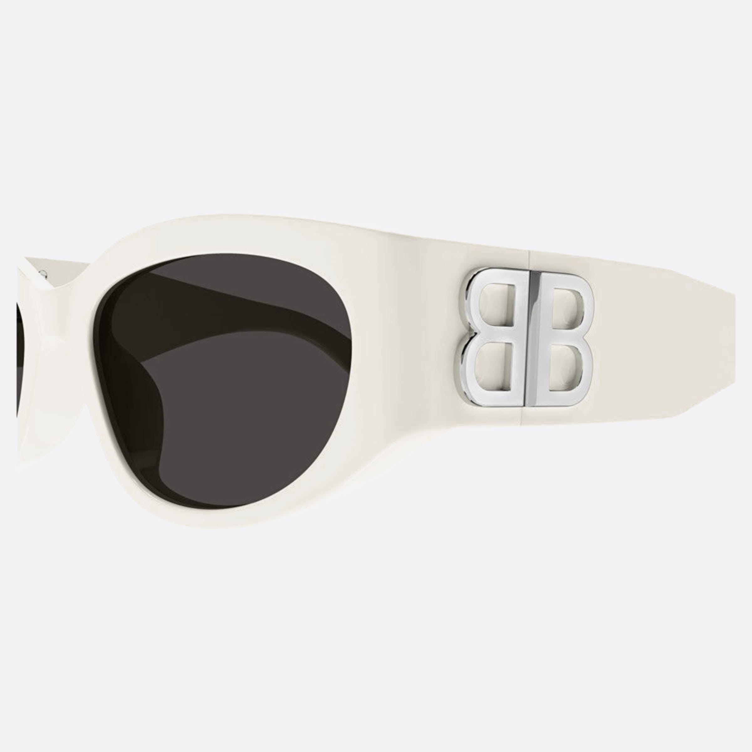Balenciaga 55mm Bb0324sk White Oval Woman Sunglasses - Detail View