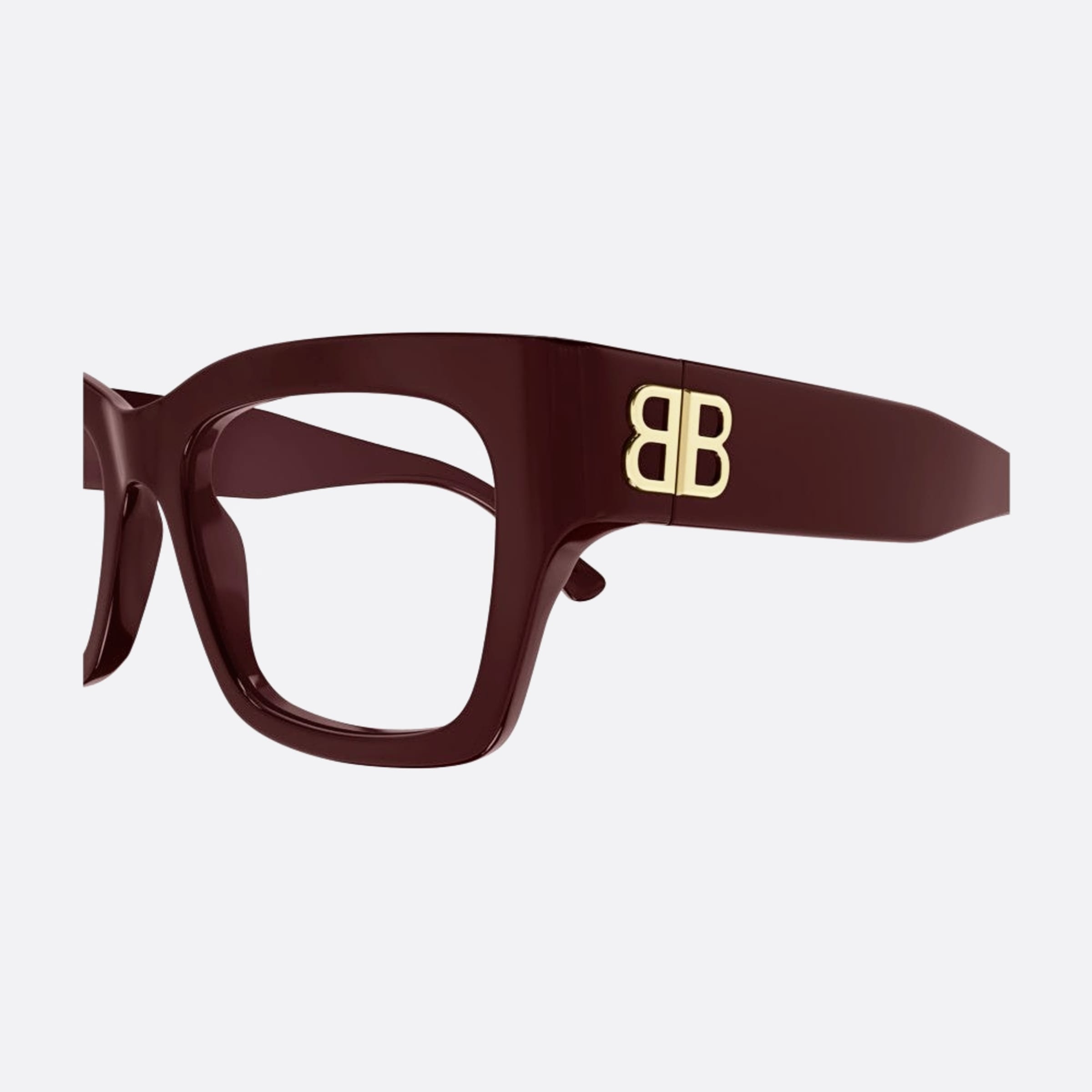 Balenciaga 52mm Red Squared Women Eyeglasses - Detail View