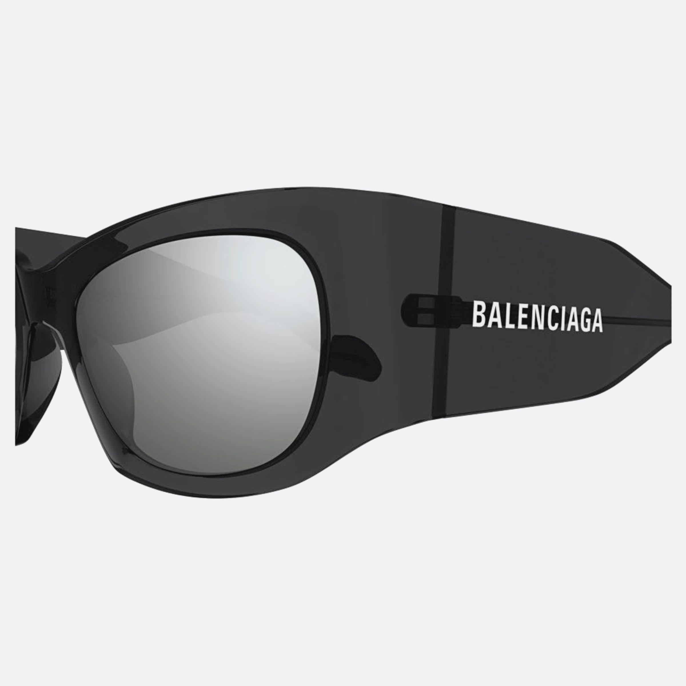 Balenciaga 54mm Bks Black Rectangle Woman Sunglasses - Detail View