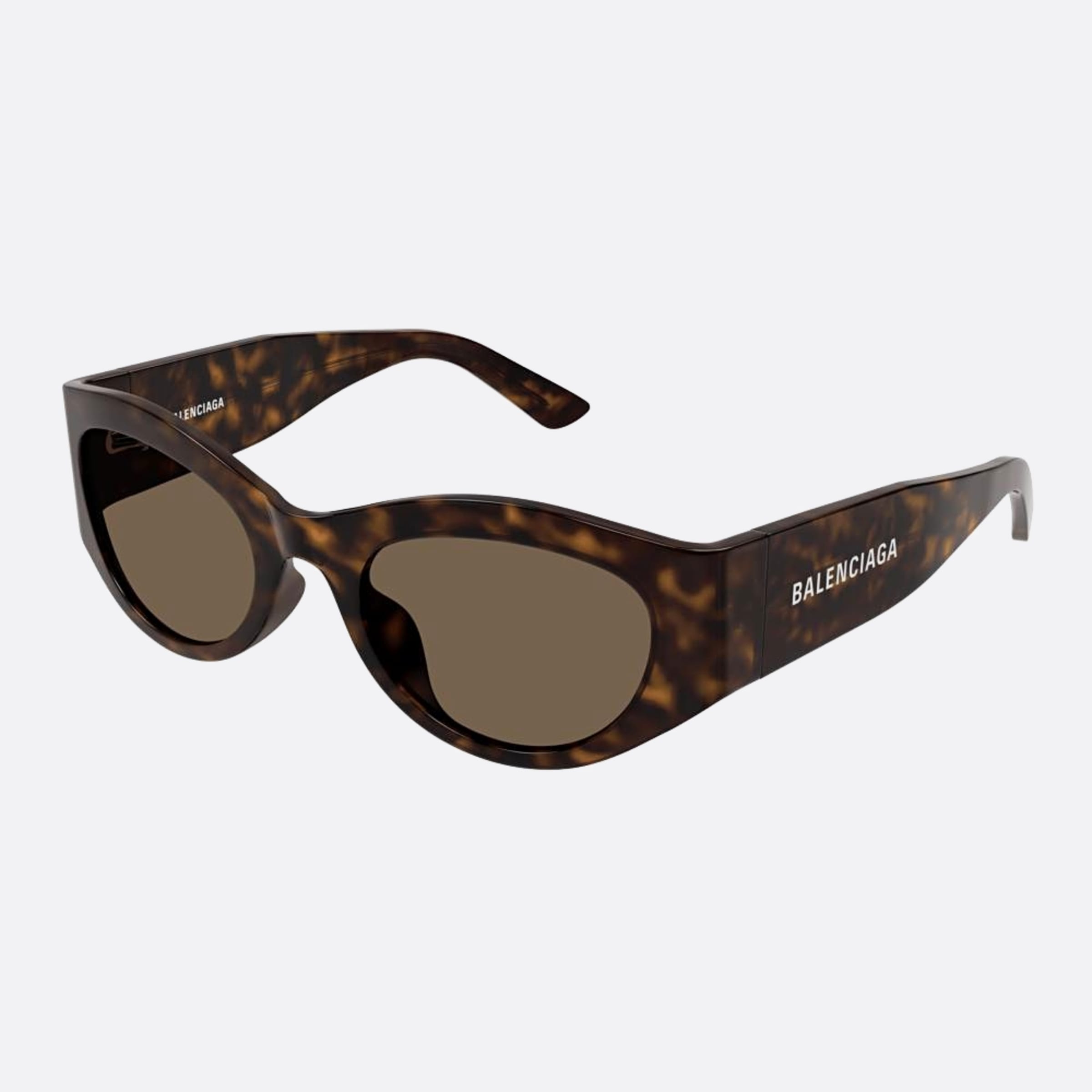 Balenciaga 54mm Bb0330sk Havana Oval Woman Sunglasses - Side View