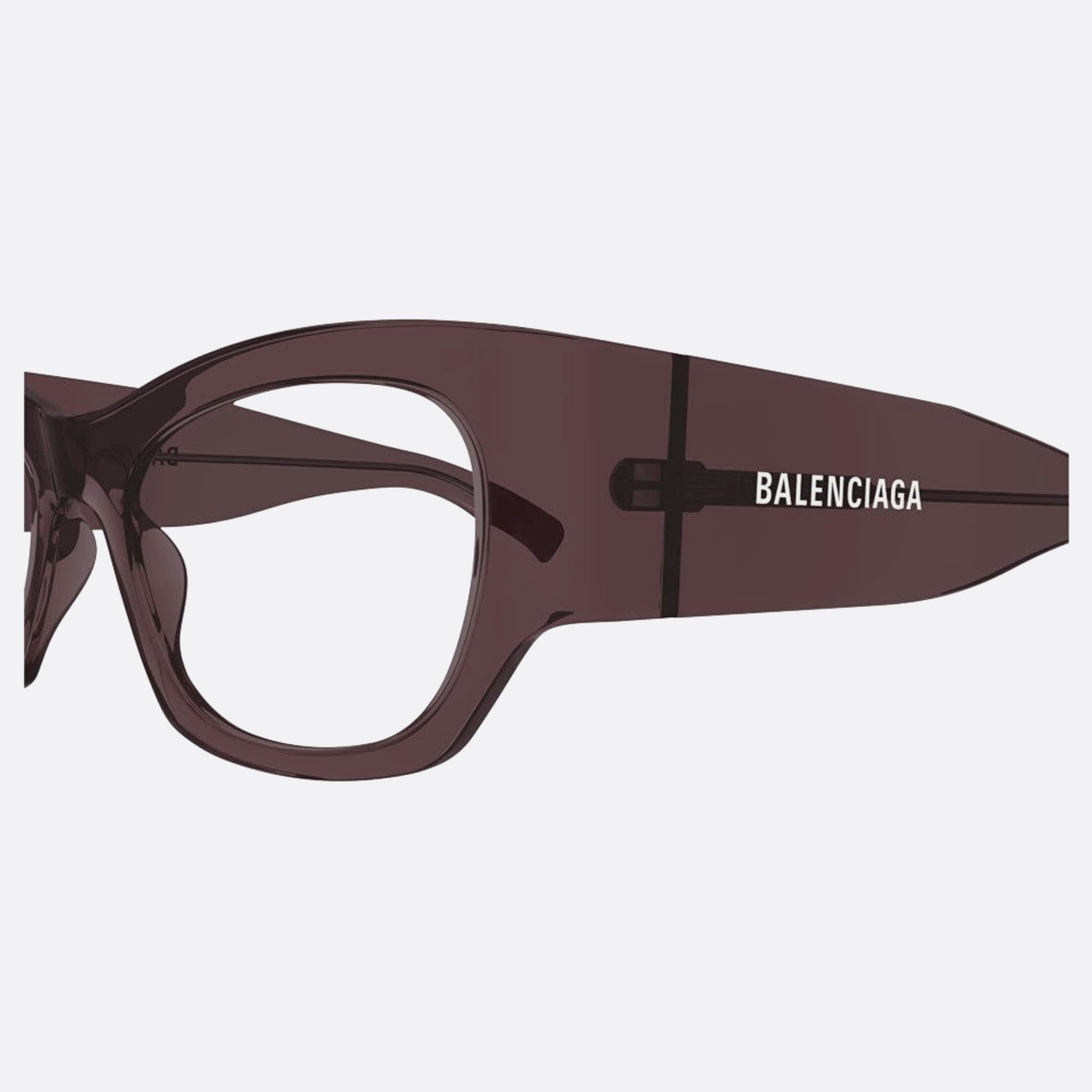 Balenciaga 52mm Violet Squared Woman Eyeglasses - Detail View