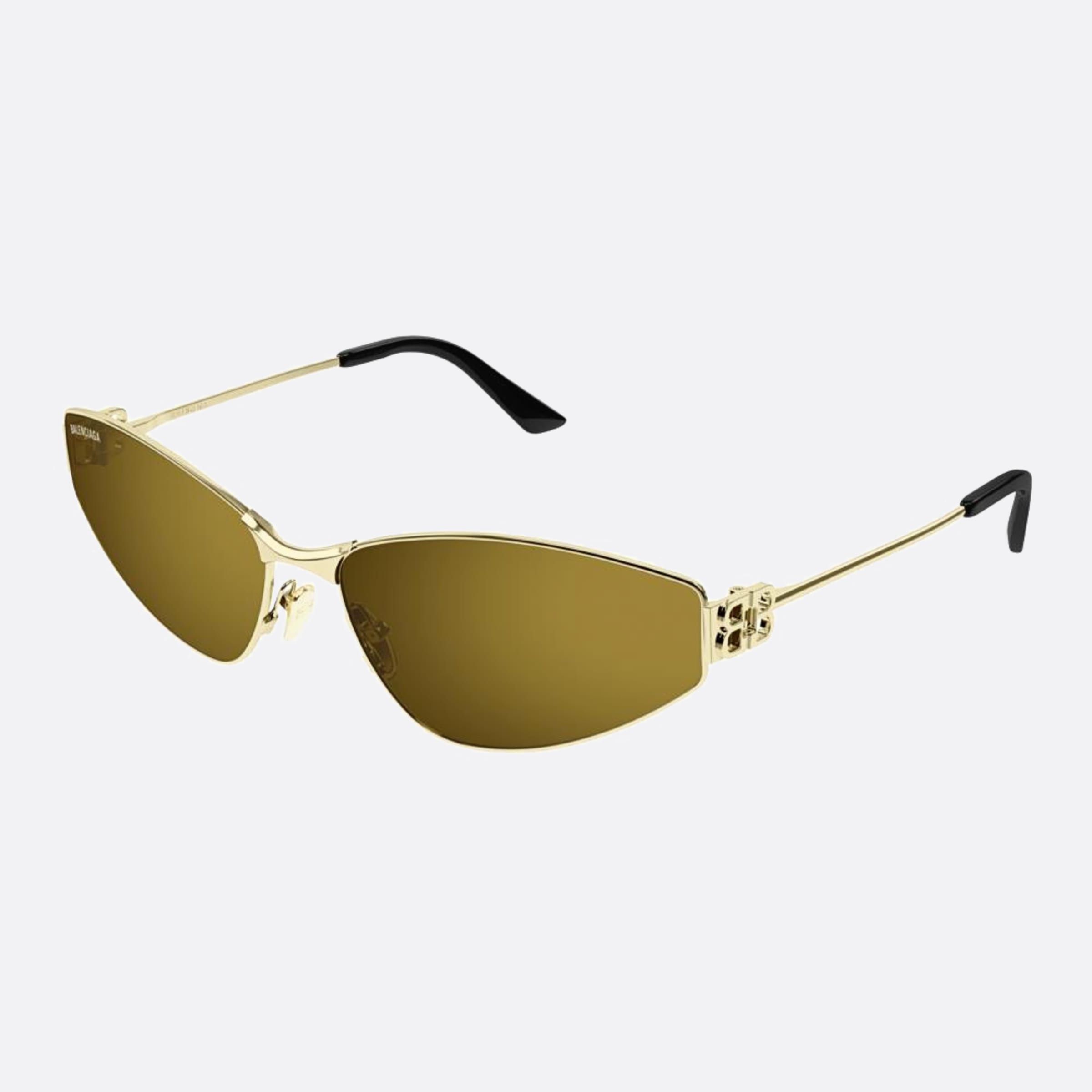 Balenciaga 65mm Gold Cat Eye Woman Sunglasses - Side View