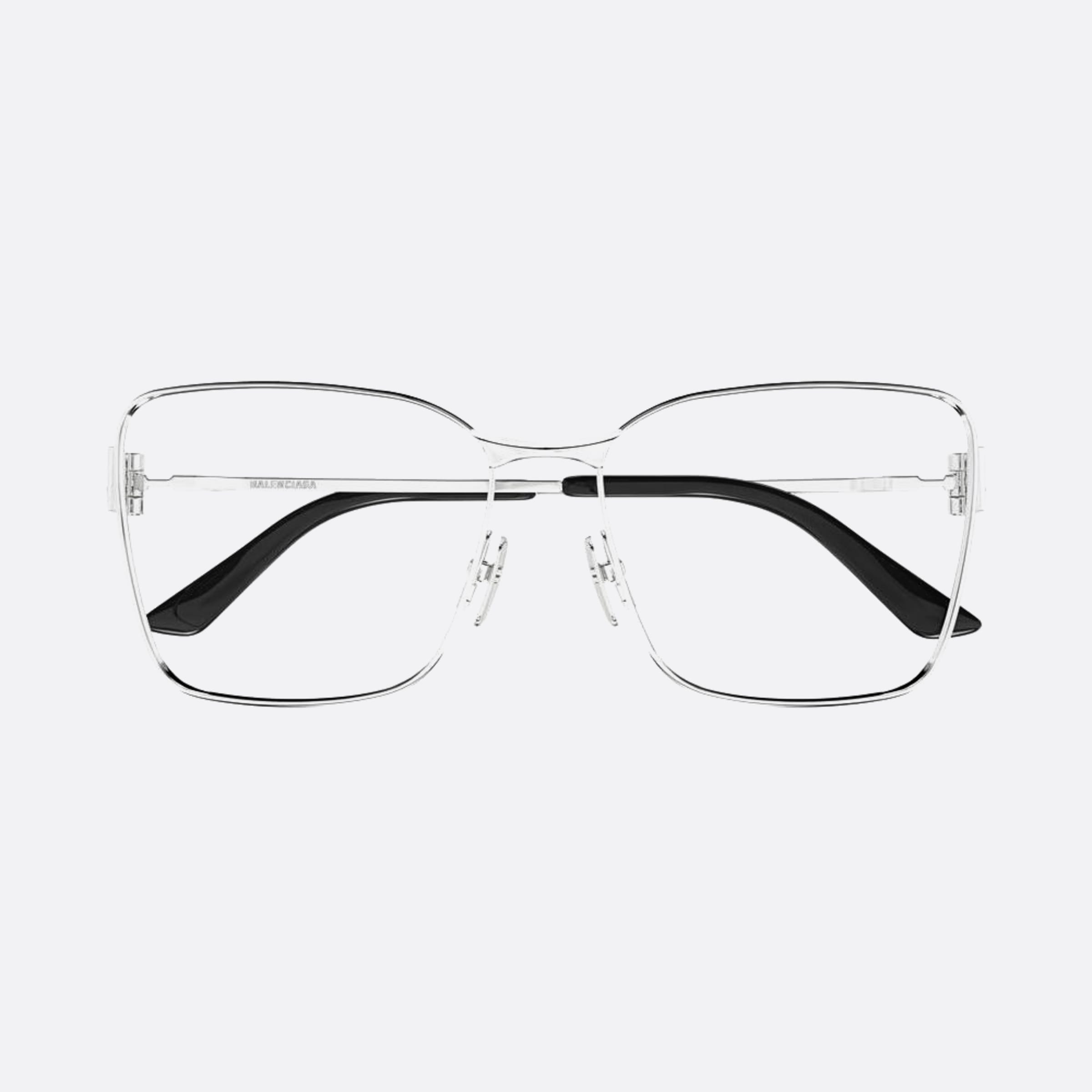 Balenciaga 59mm Silver Butterfly Woman Eyeglasses - Main View