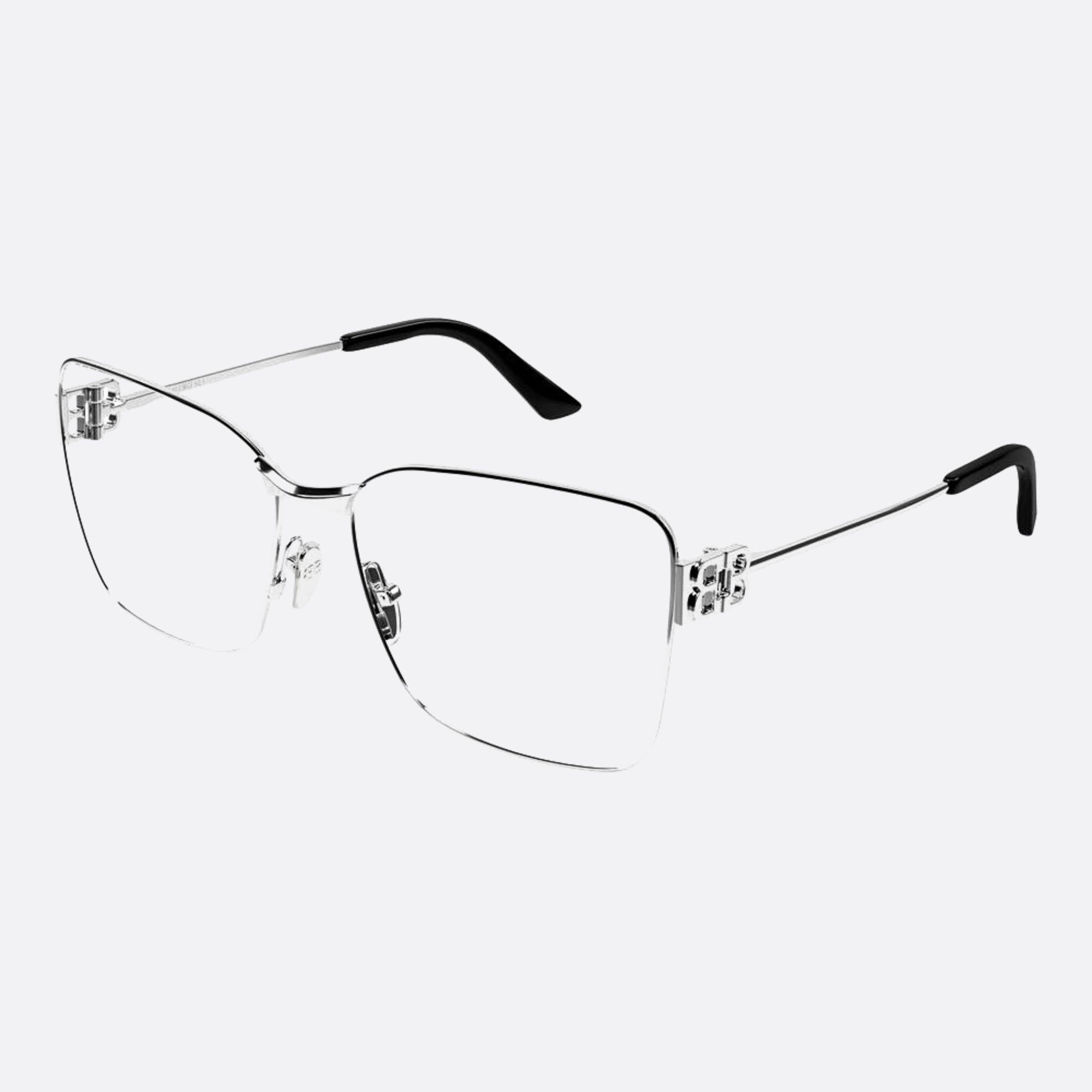 Balenciaga 59mm Silver Butterfly Woman Eyeglasses - Side View