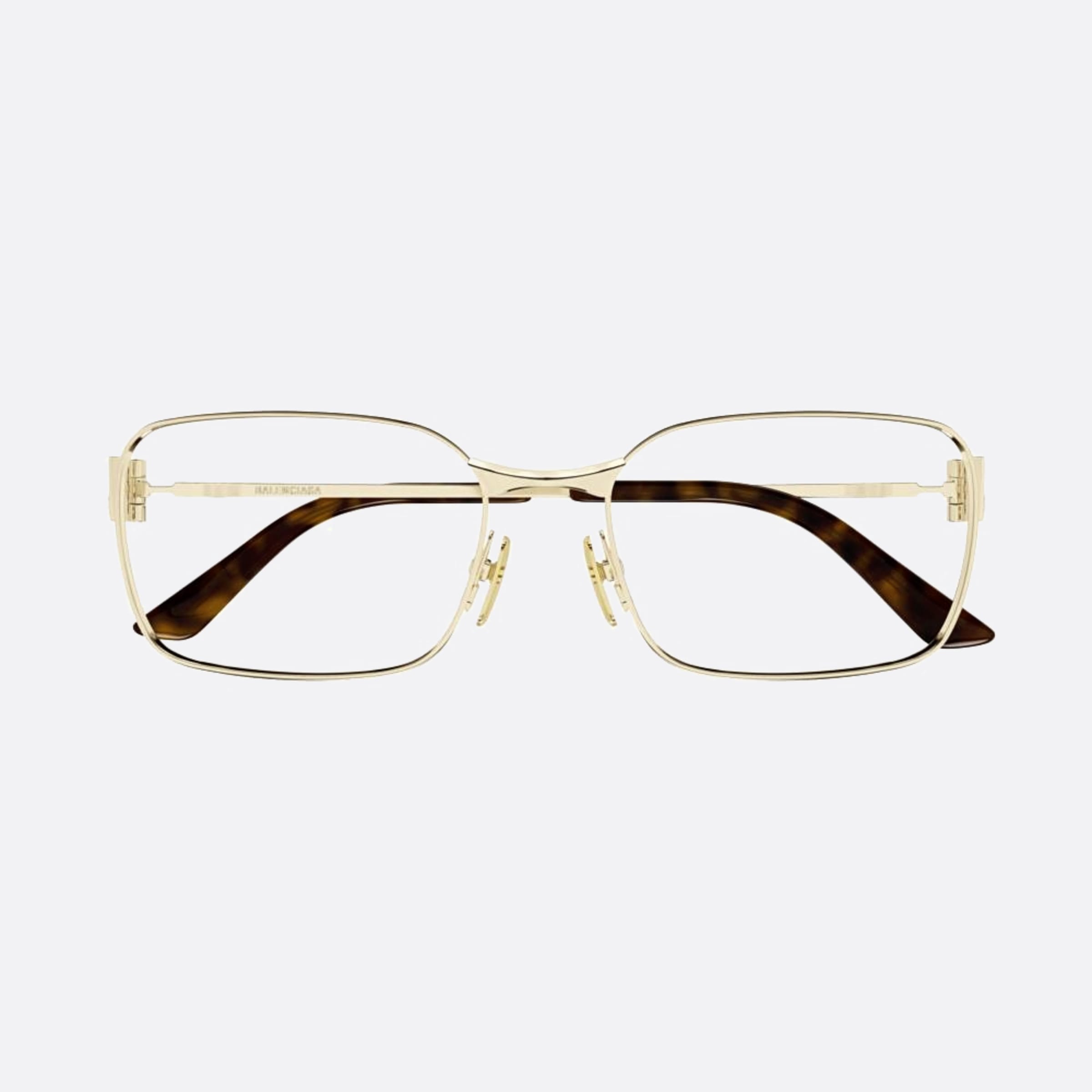 Balenciaga 57mm Gold Rectangle Woman Eyeglasses - Main View