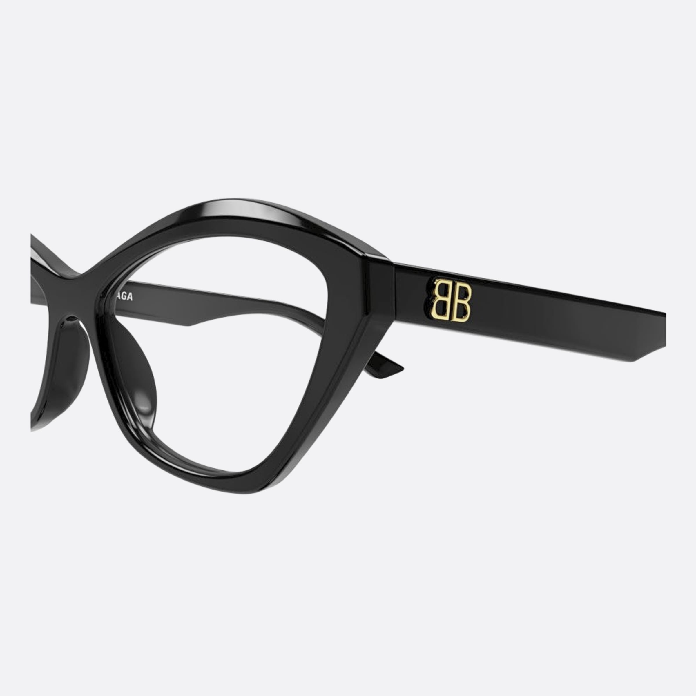 Balenciaga 56mm Black Cat Eye Woman Eyeglasses - Detail View