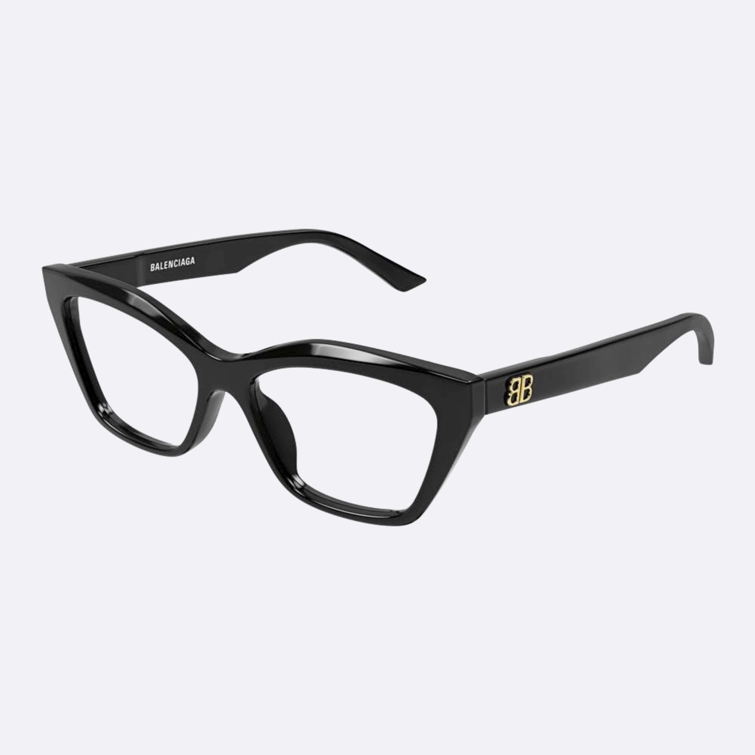 Balenciaga 52mm Black Butterfly Women Eyeglasses - Side View