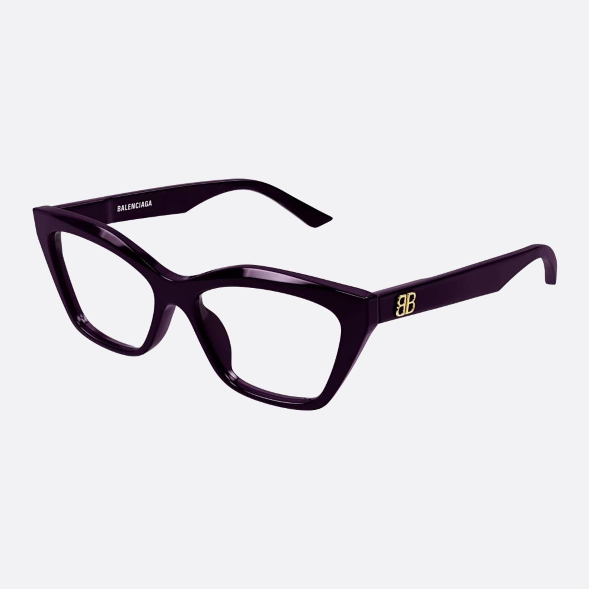 Balenciaga 52mm Violet Butterfly Women Eyeglasses - Side View