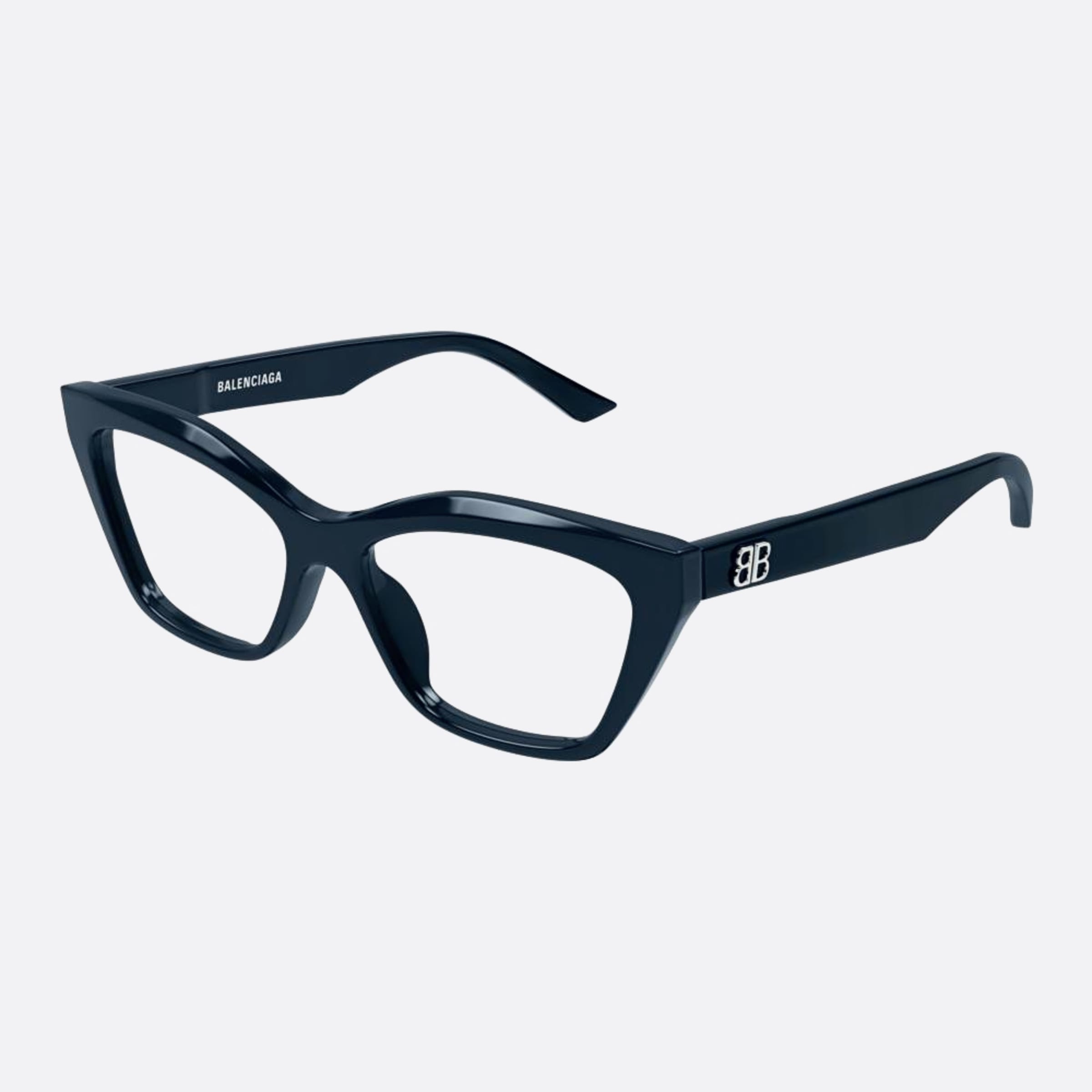 Balenciaga 55mm Blue Butterfly Woman Eyeglasses - Side View
