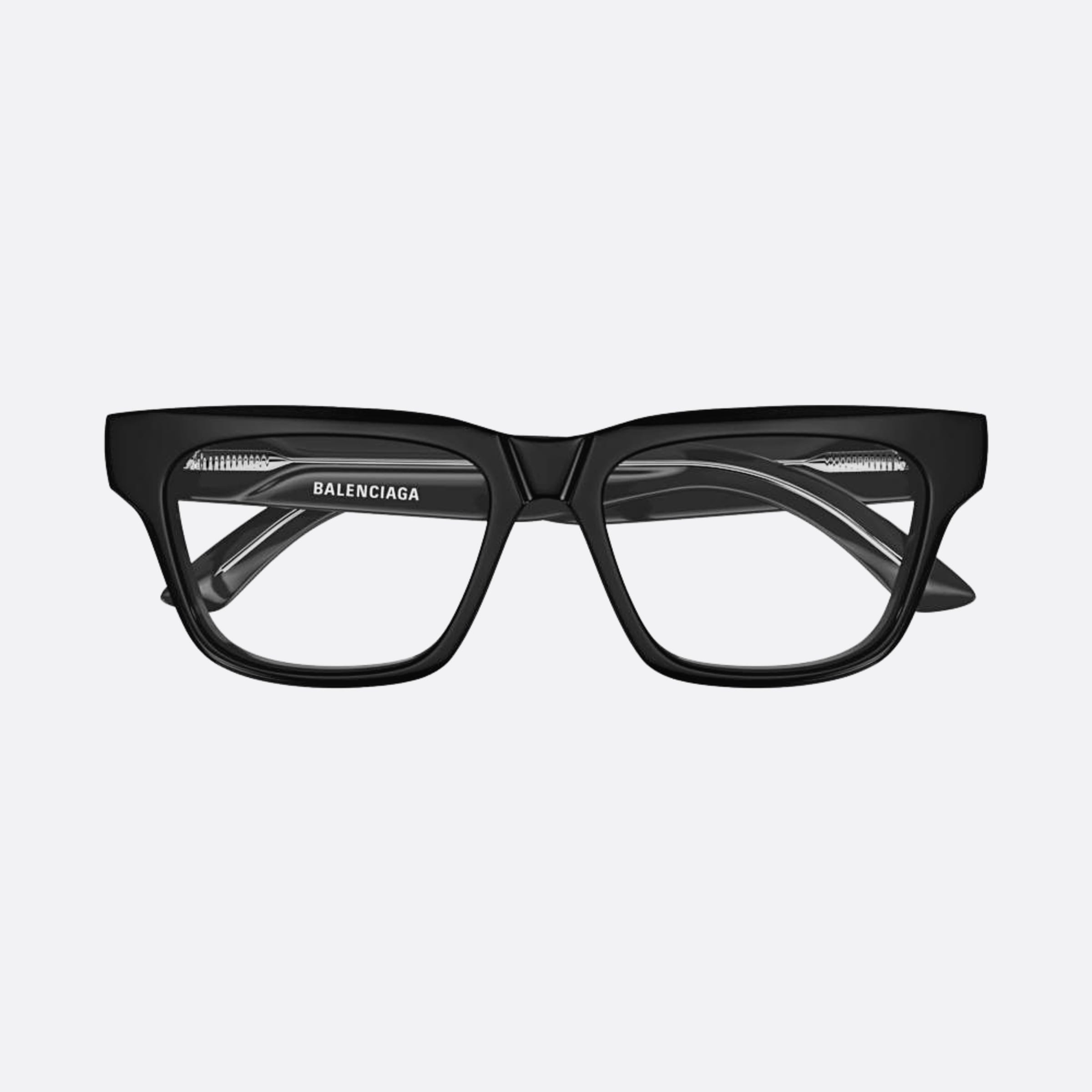 Balenciaga 56mm Black Squared Unisex Eyeglasses - Main View