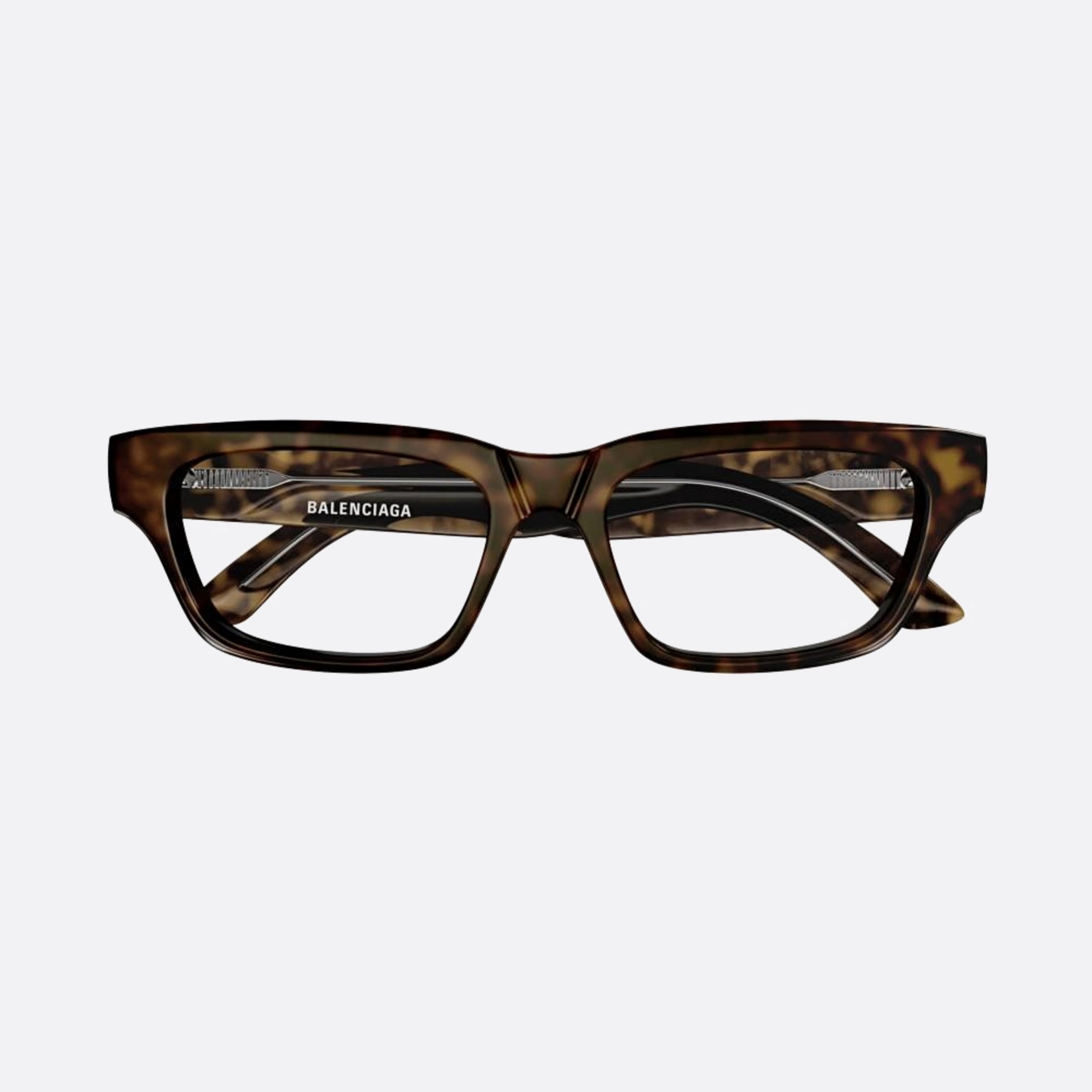 Balenciaga 53mm Havana Rectangle Unisex Eyeglasses - Main View