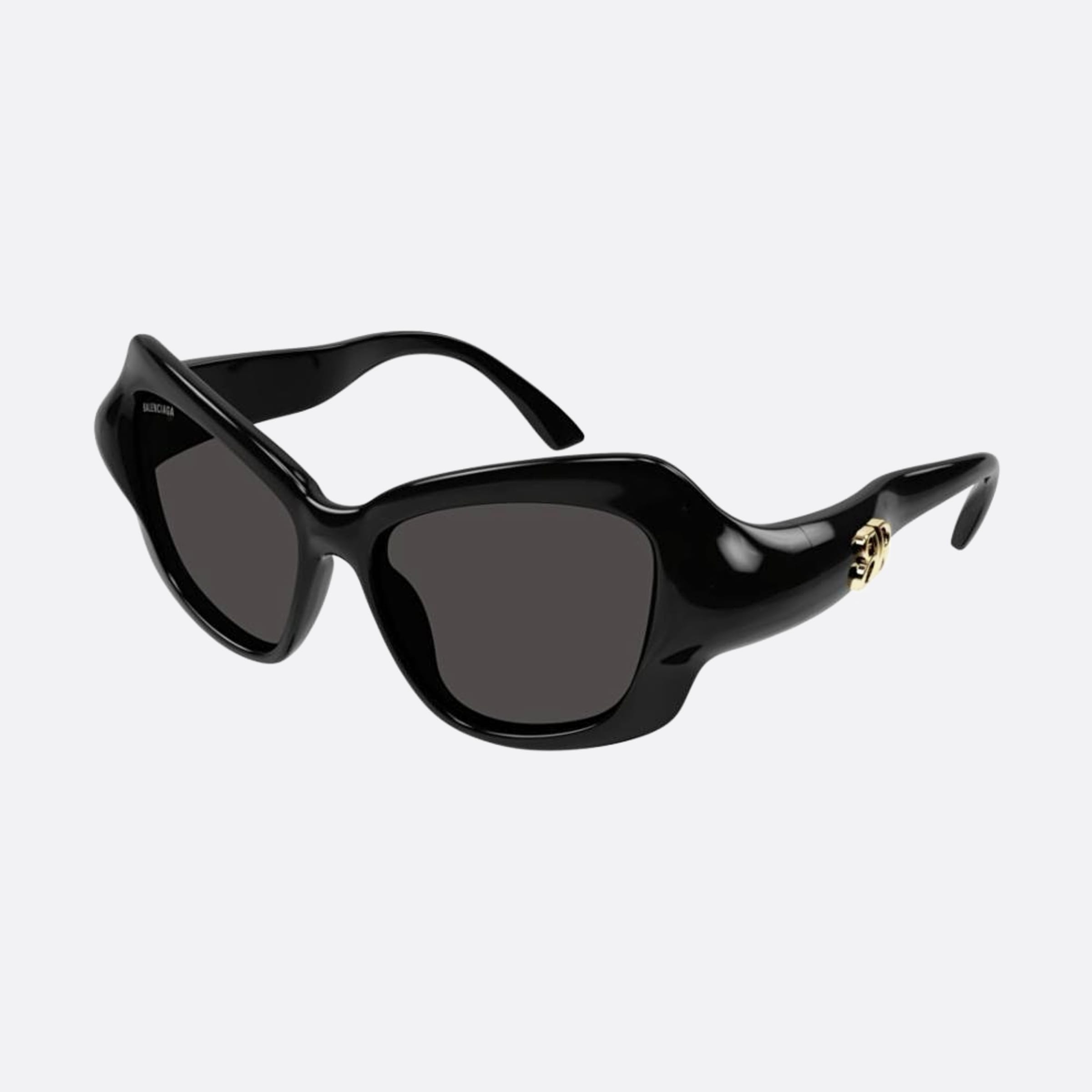 Balenciaga 58mm Black Cat Eye Woman Sunglasses - Side View