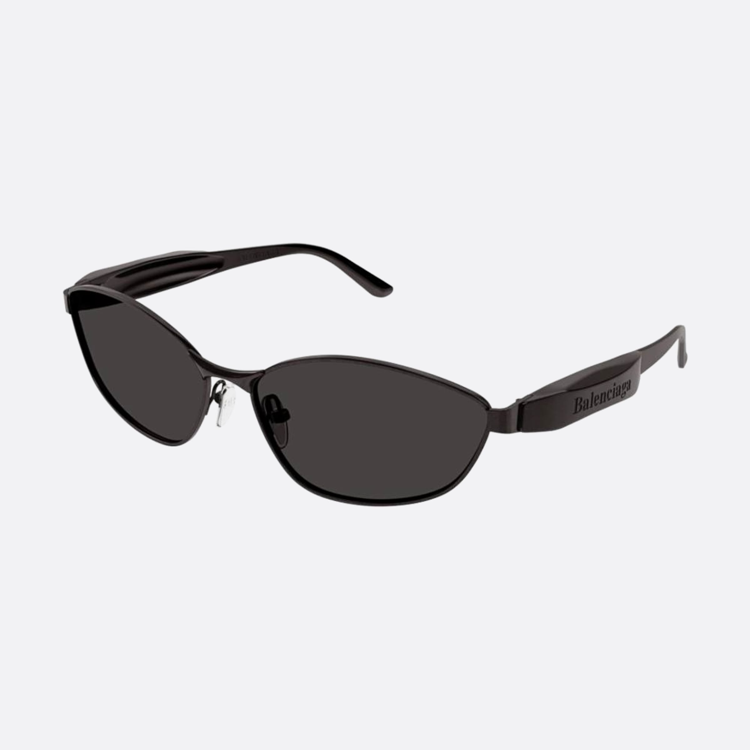 Balenciaga 64mm Black Cat Eye Woman Sunglasses - Side View