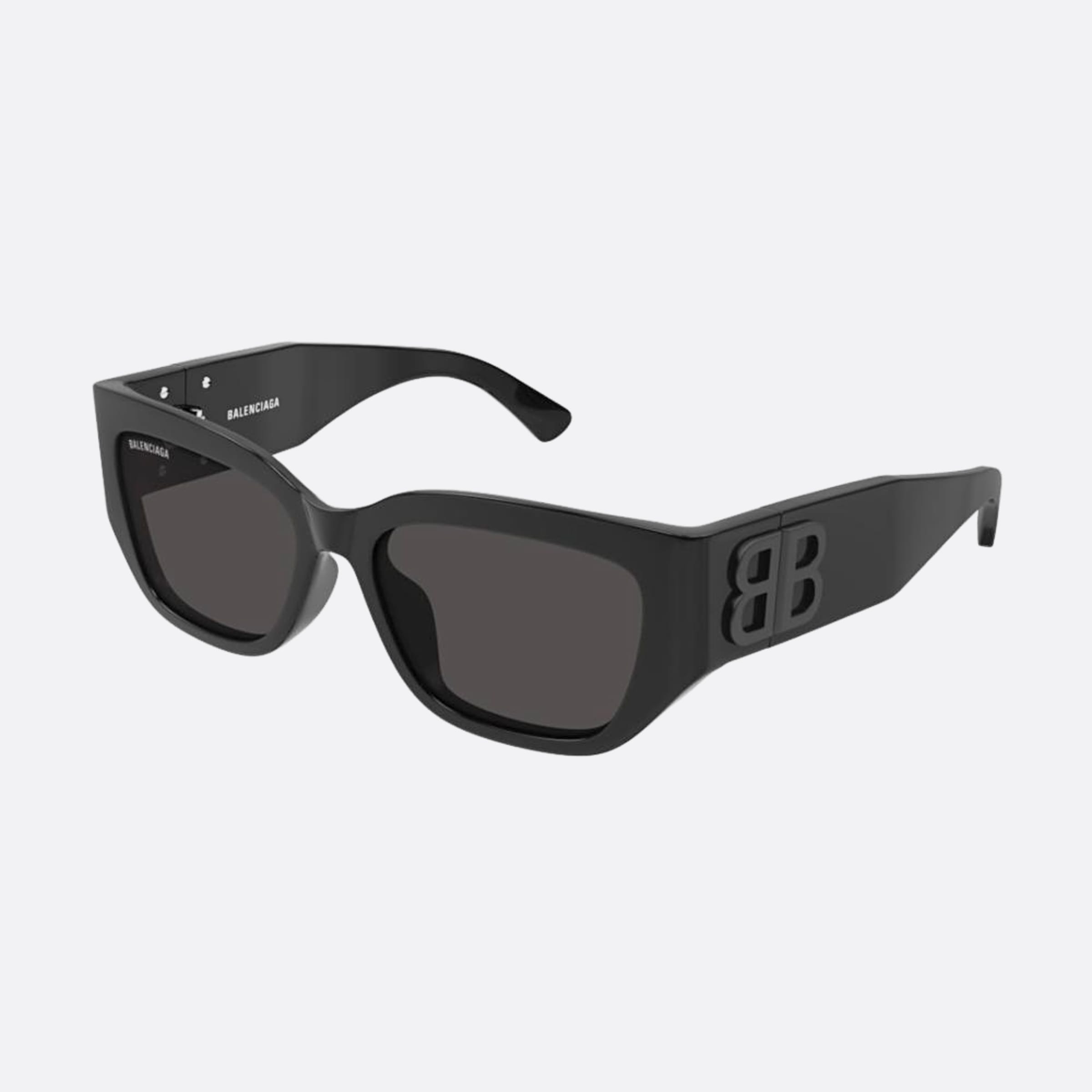 Balenciaga 56mm Black Cat Eye Woman Sunglasses - Side View