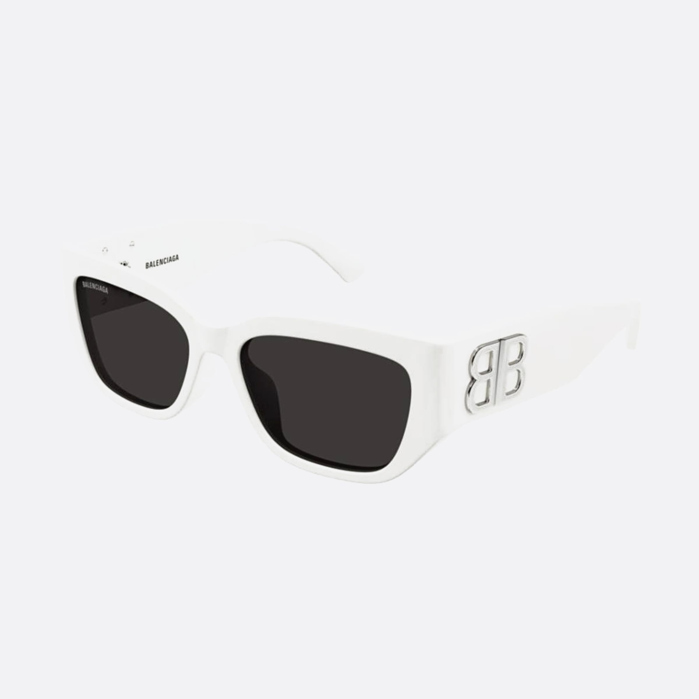 Balenciaga 56mm White Cat Eye Woman Sunglasses - Side View