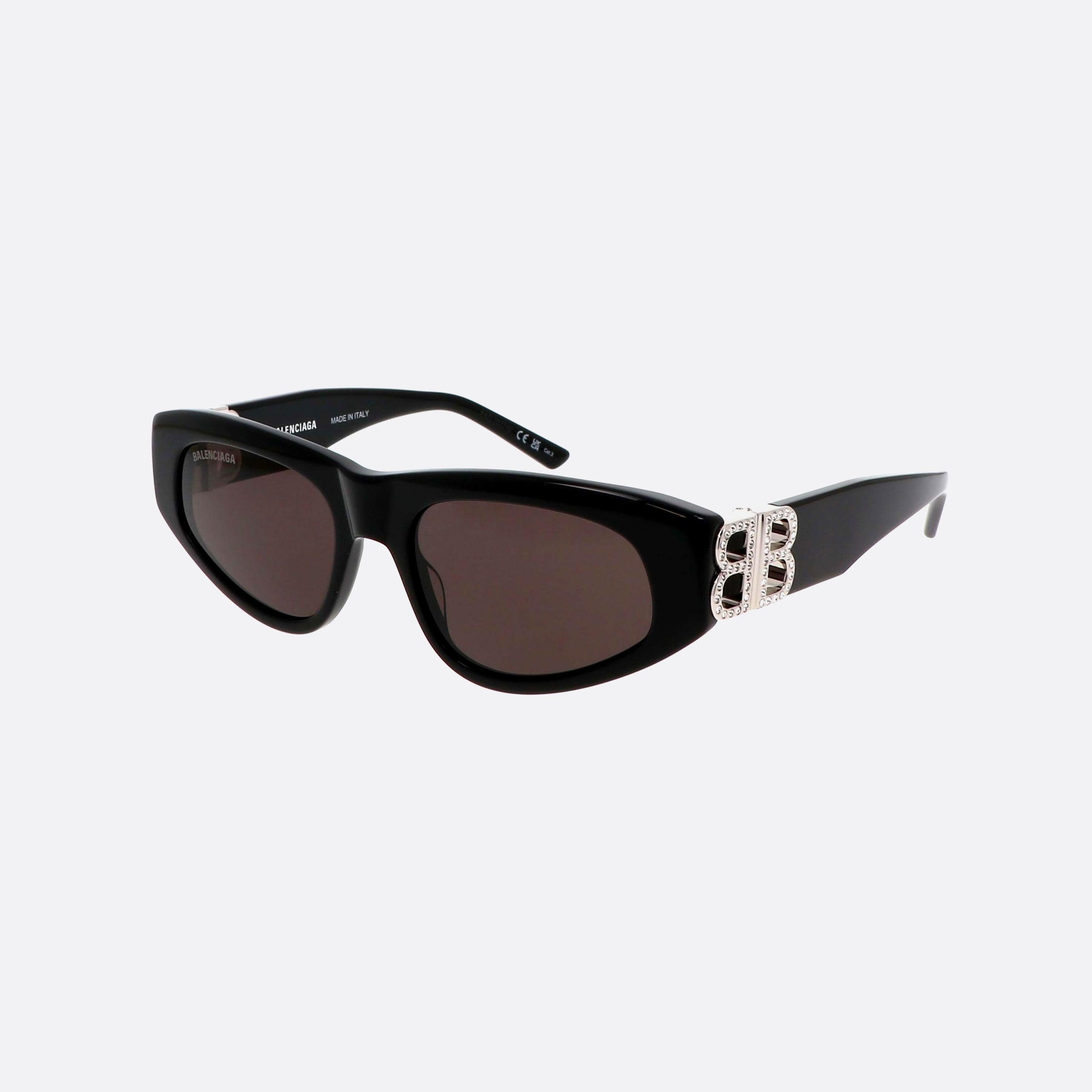 Balenciaga 53mm Everyday Black Oval Woman Sunglasses - Main View