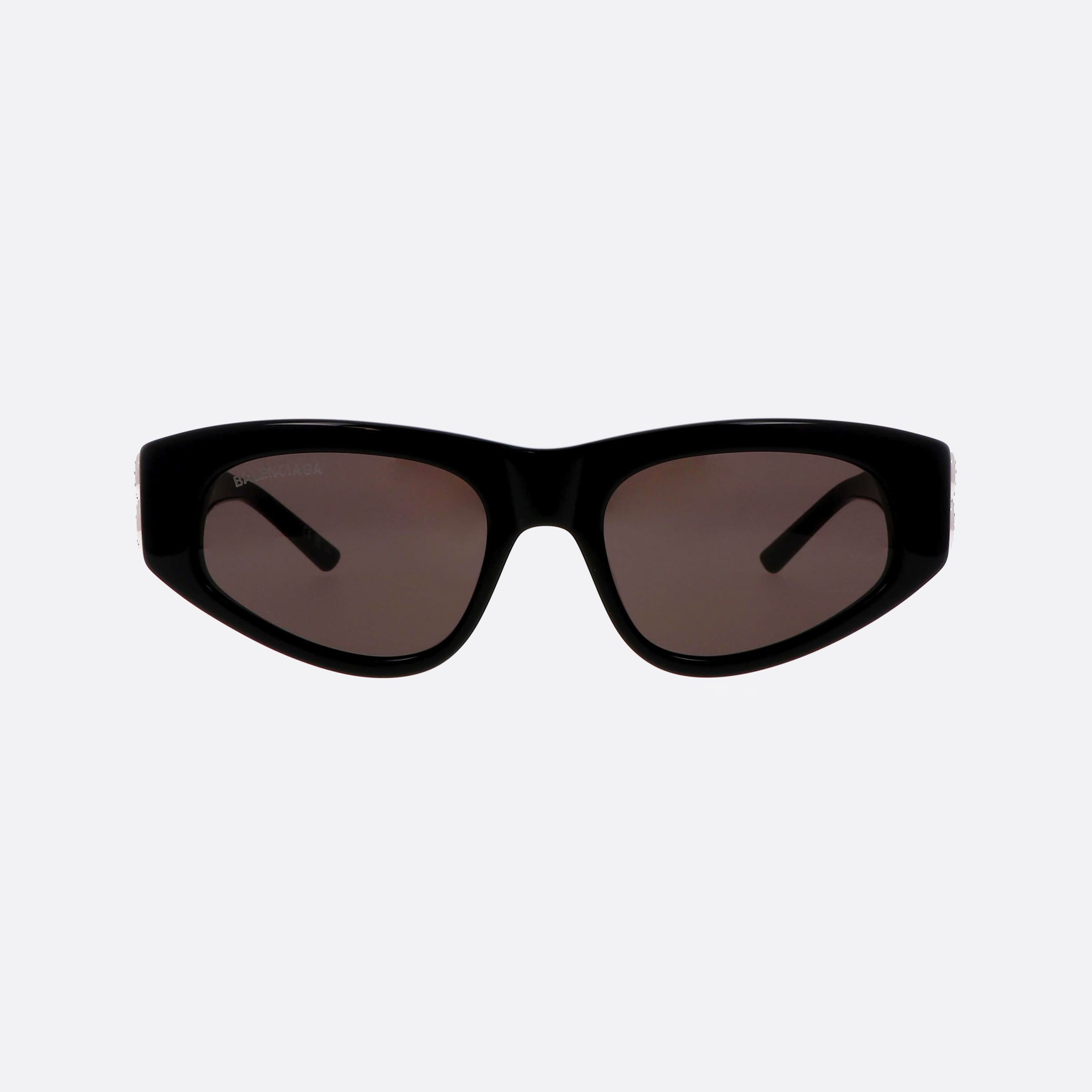 Balenciaga 53mm Everyday Black Oval Woman Sunglasses - Side View
