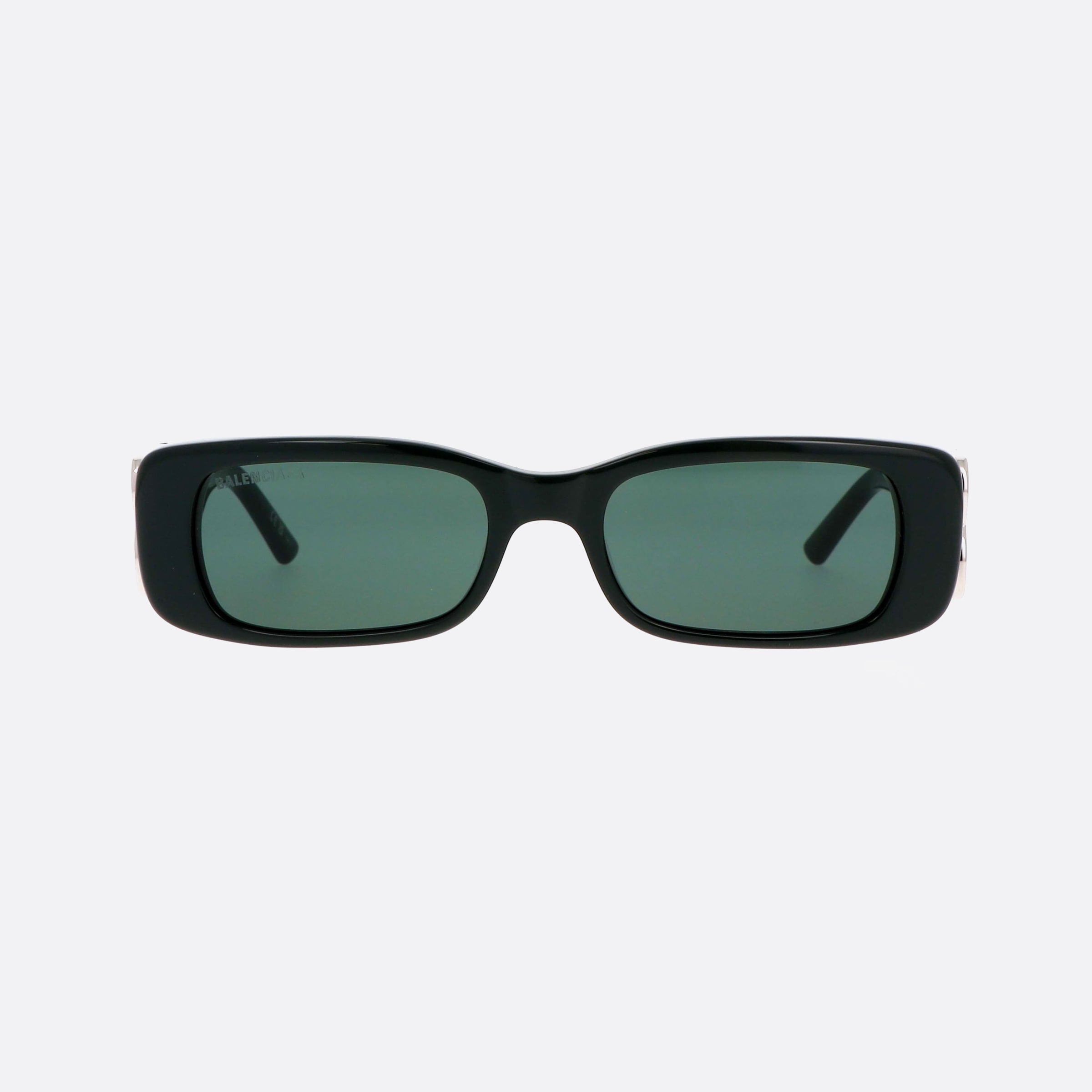 Balenciaga 51mm Everyday Green Rectangle Woman Sunglasses - Side View