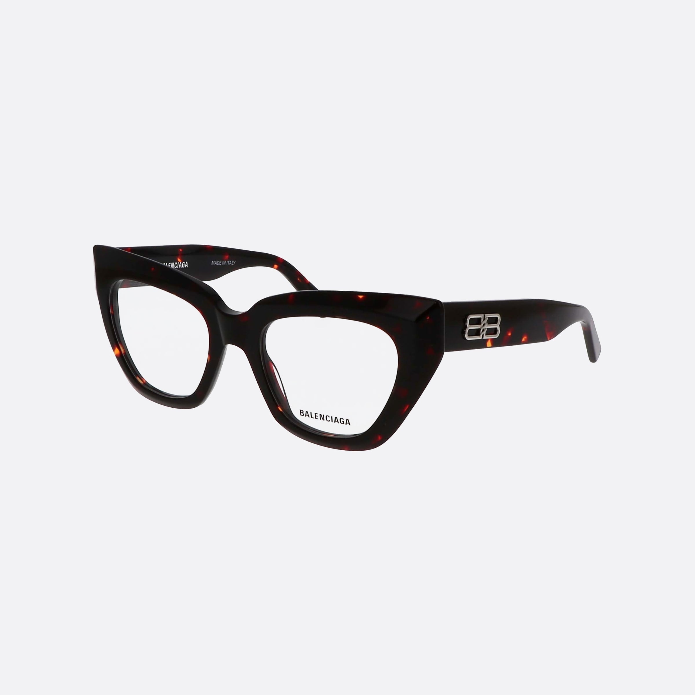 Balenciaga 50mm Everyday Tortoise Cat Eyes Woman Eyeglasses - Main View