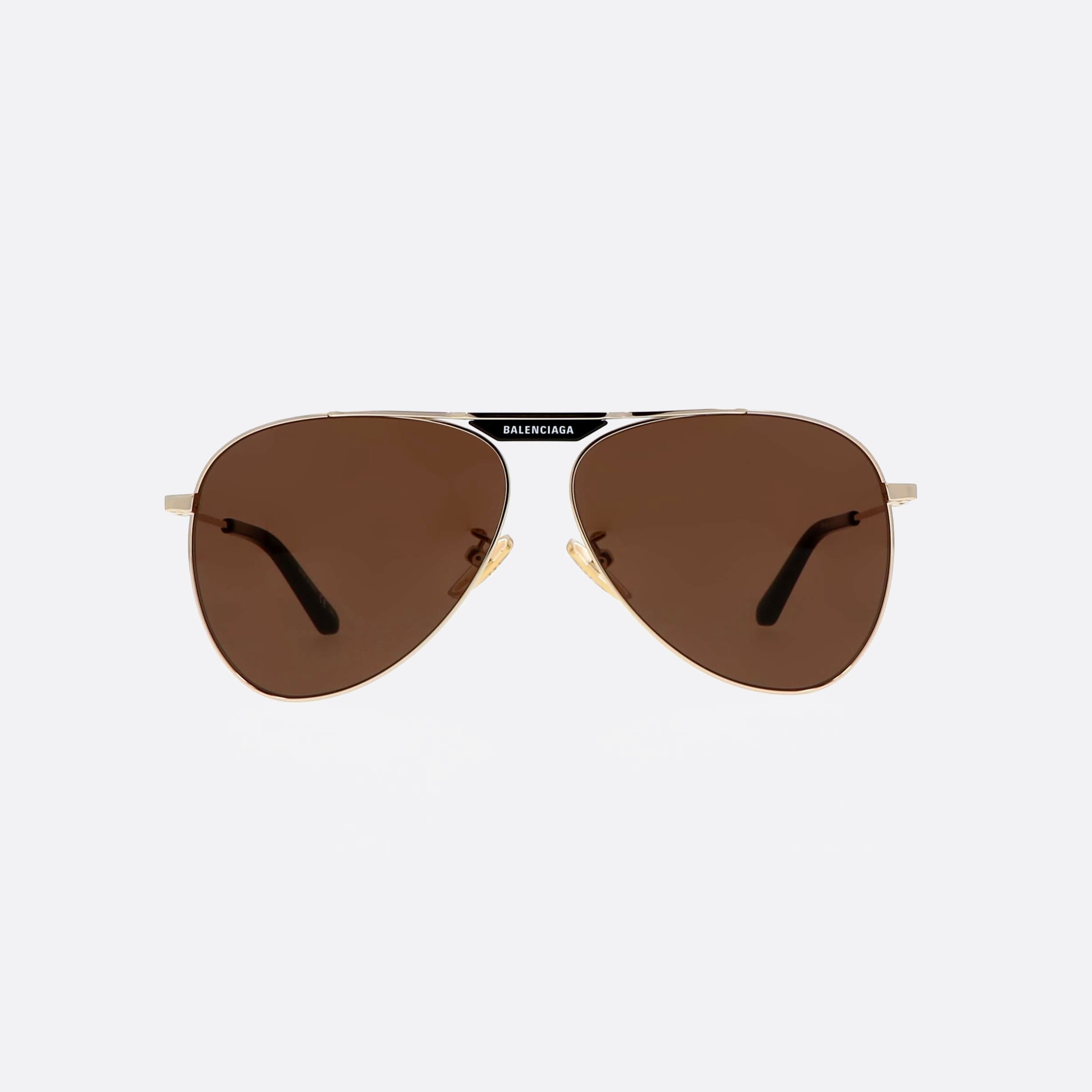 Balenciaga 62mm Everyday Gold Pilot Unisex Sunglasses - Side View