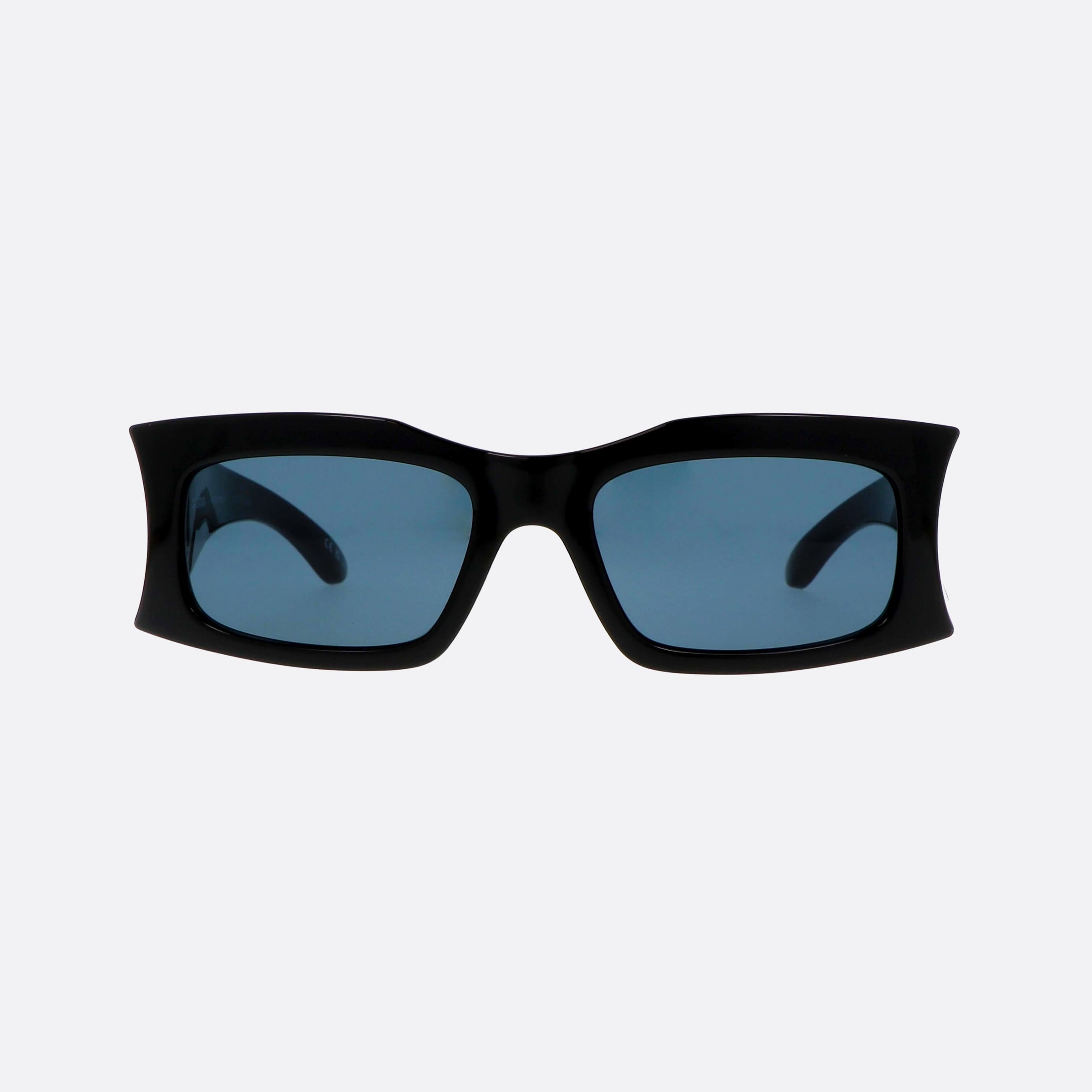 Balenciaga 58mm Everyday Black Rectangle Unisex Sunglasses - Side View